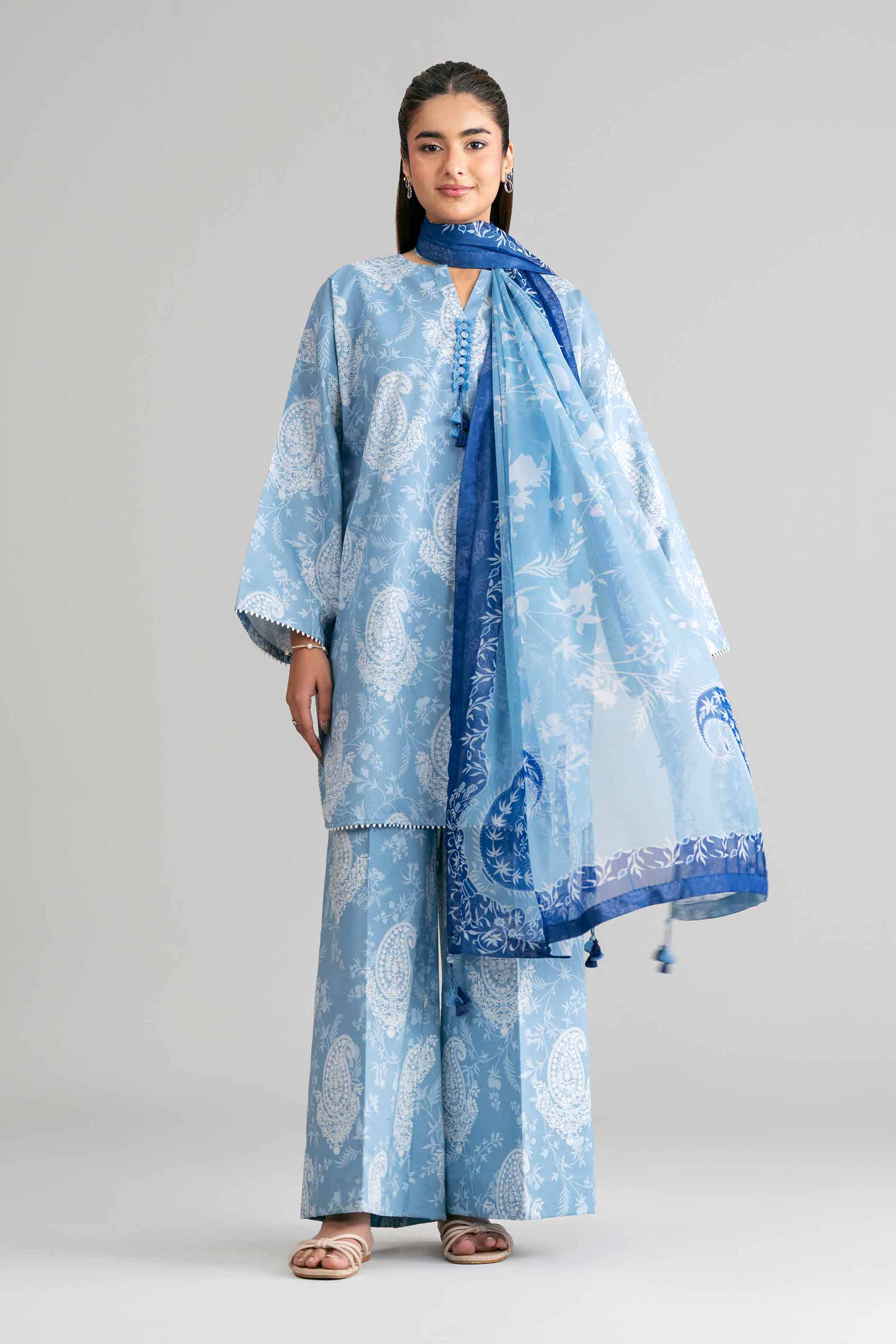 3 Piece - Digital Printed Suit - 42601581 for Women - Unstitched Collection | Nishat | Shop Online