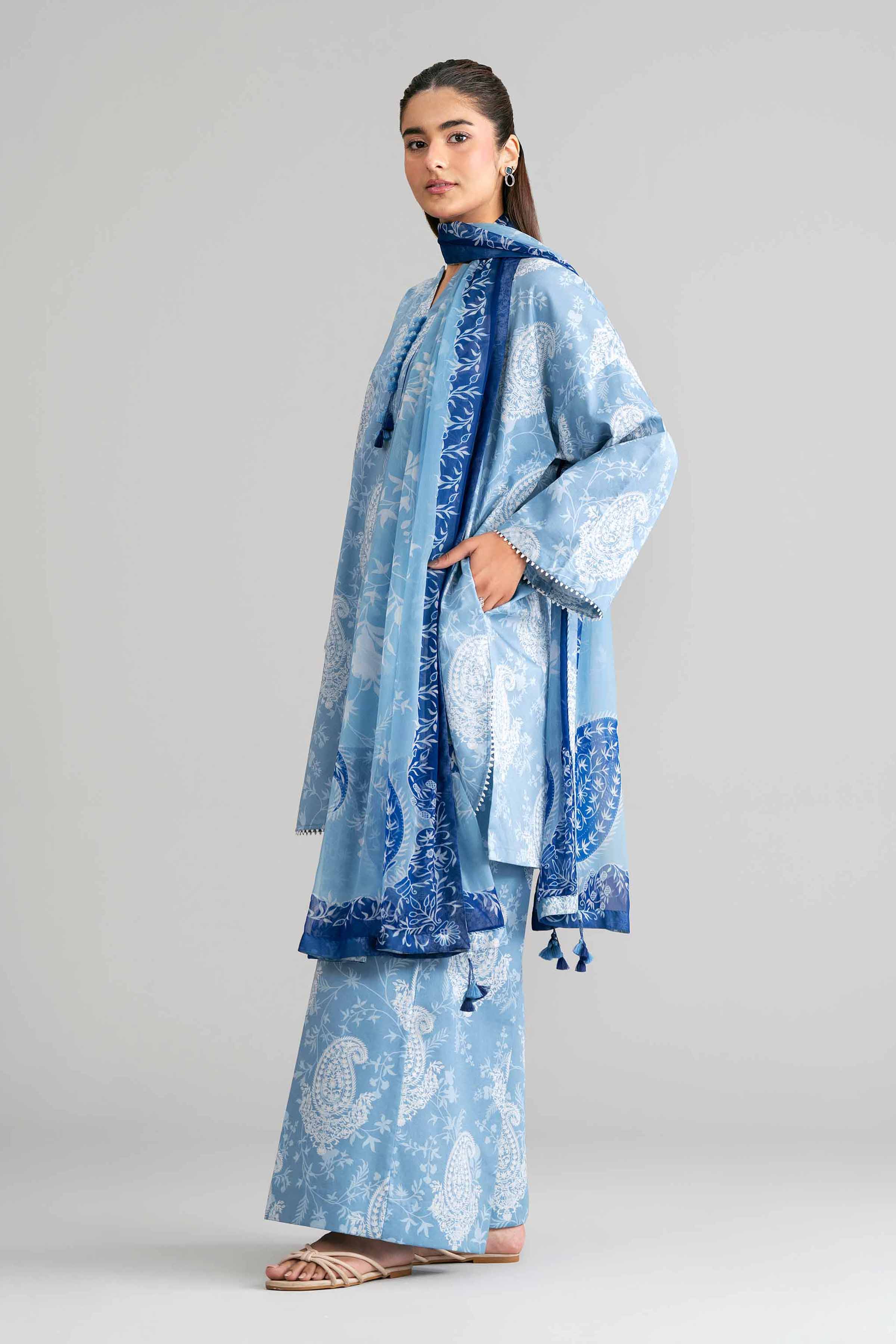 3 Piece - Digital Printed Suit - 42601581 for Women - Unstitched Collection | Nishat | Shop Online