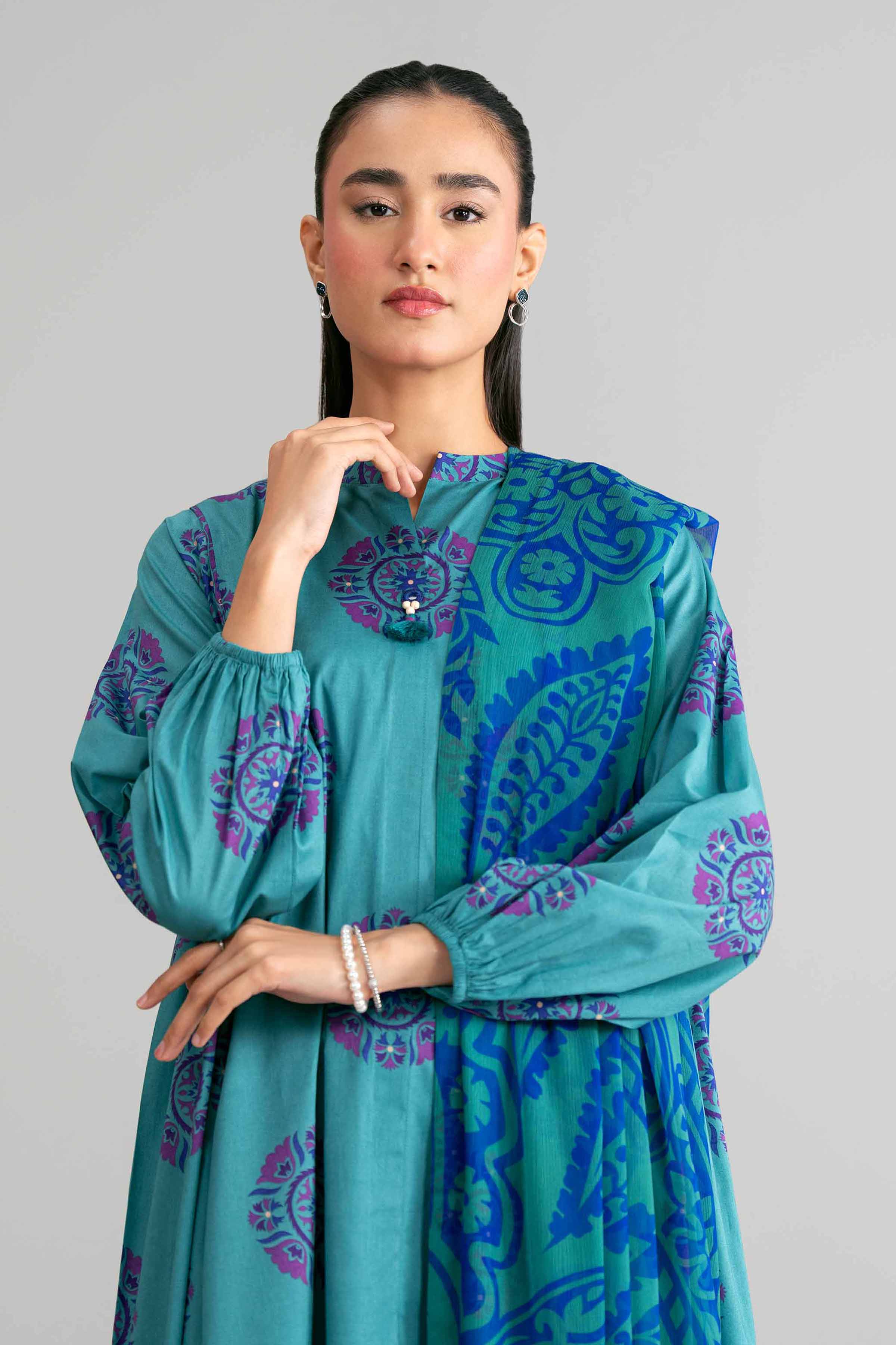 3 Piece - Digital Printed Suit - 42601583 for Women - Unstitched Collection | Nishat | Shop Online