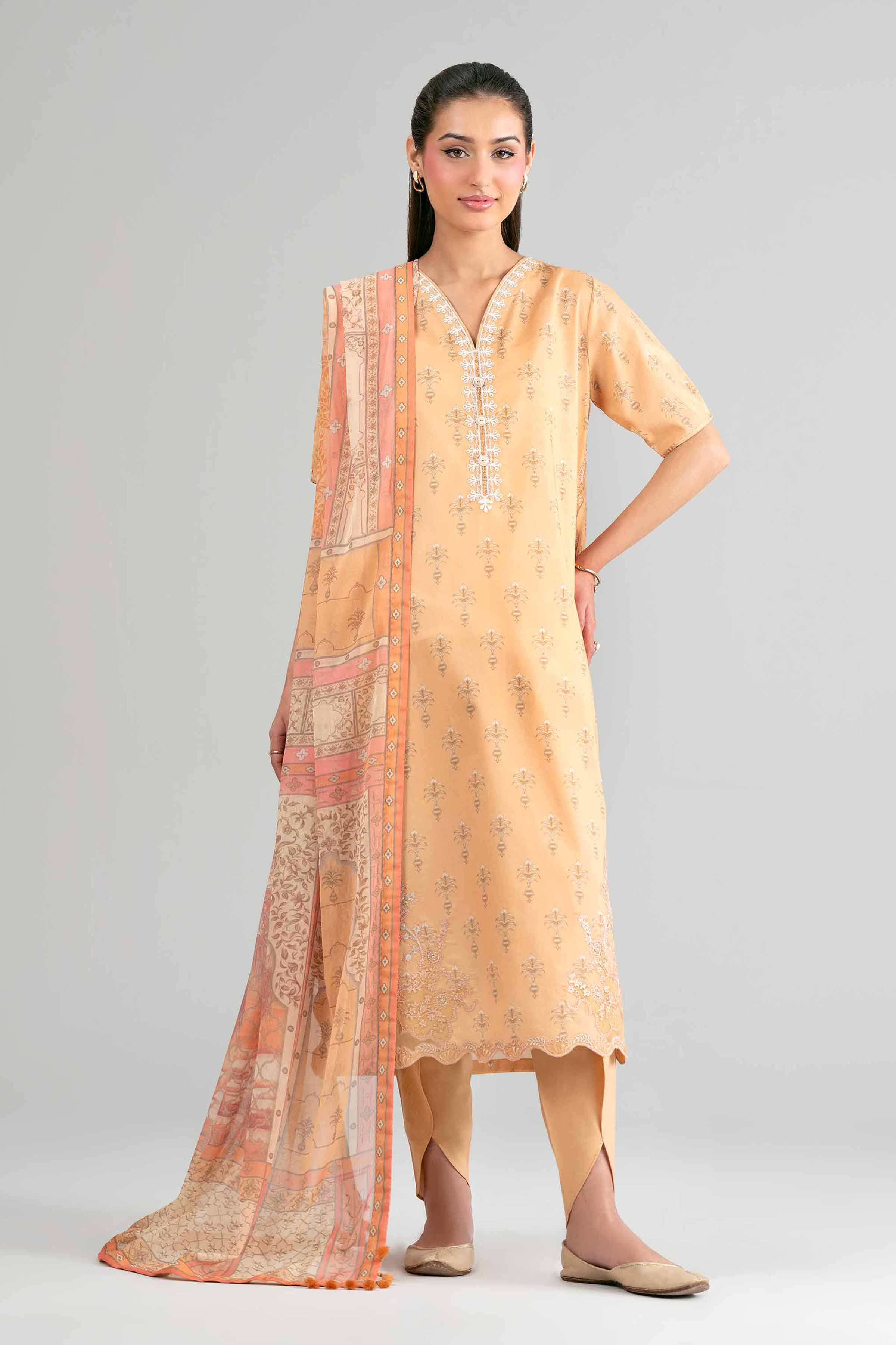 2 Piece - Digital Printed Embroidered Suit - 42601584 for Women - Unstitched Collection | Nishat | Shop Online