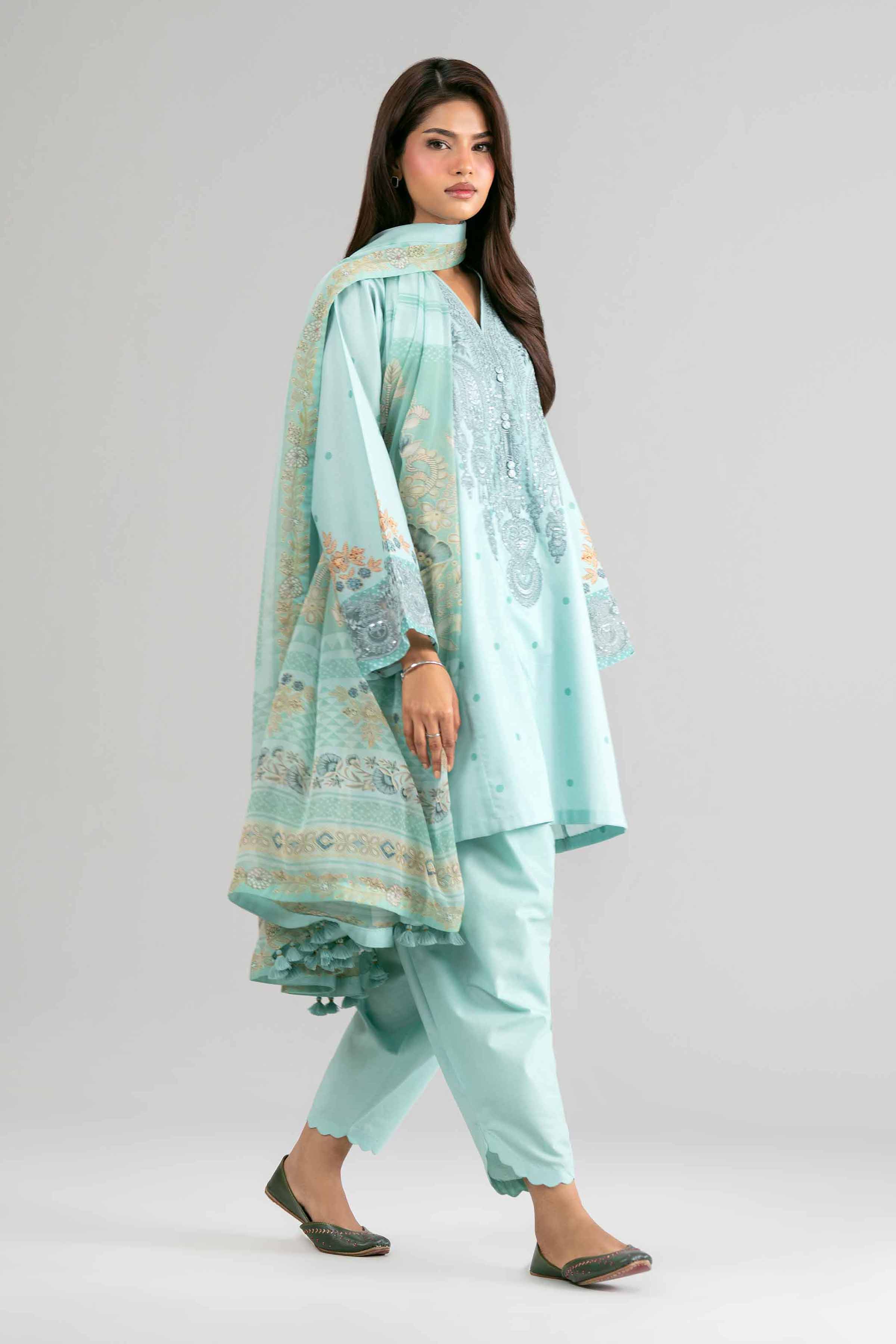 2 Piece - Digital Printed Embroidered Suit - 42601587 for Women - Unstitched Collection | Nishat | Shop Online