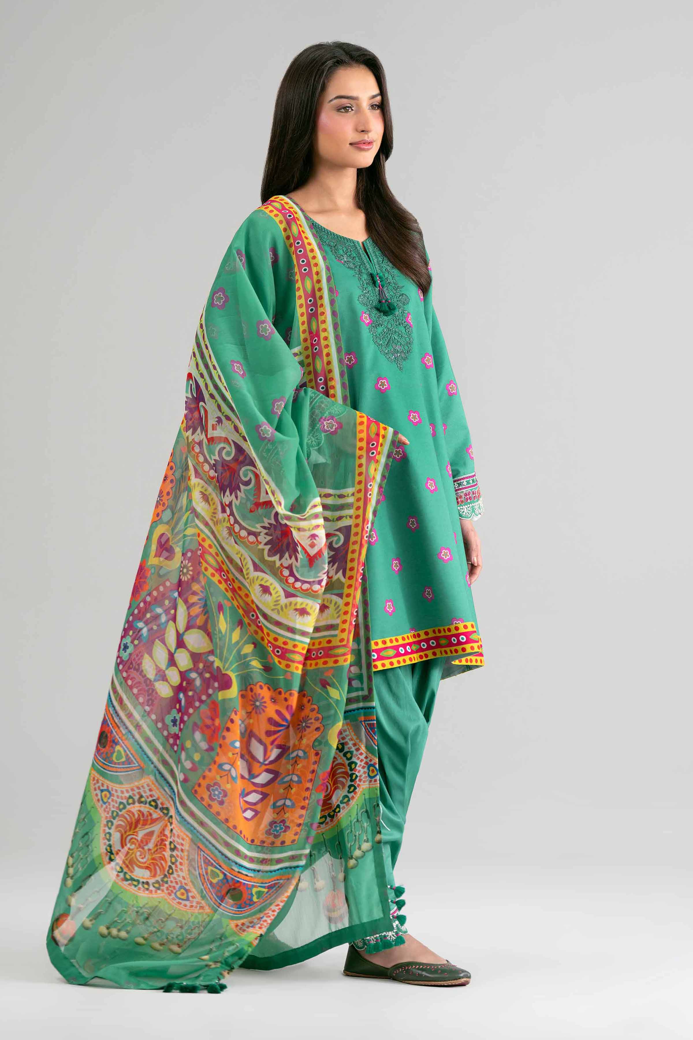 2 Piece - Digital Printed Embroidered Suit - 42601592 for Women - Unstitched Collection | Nishat | Shop Online