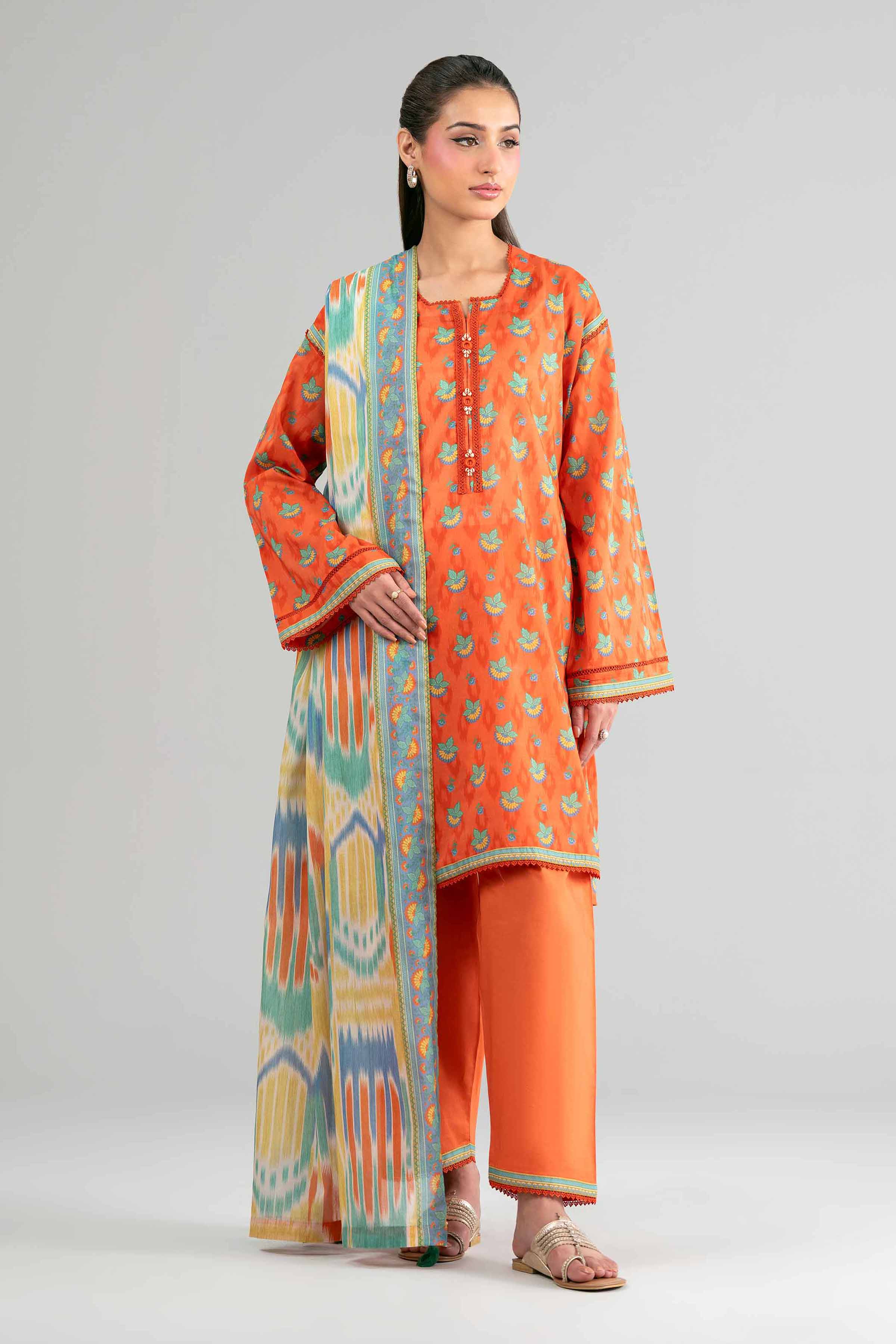 2 Piece - Printed Suit - 42601604 for Women - Unstitched Collection | Nishat | Shop Online
