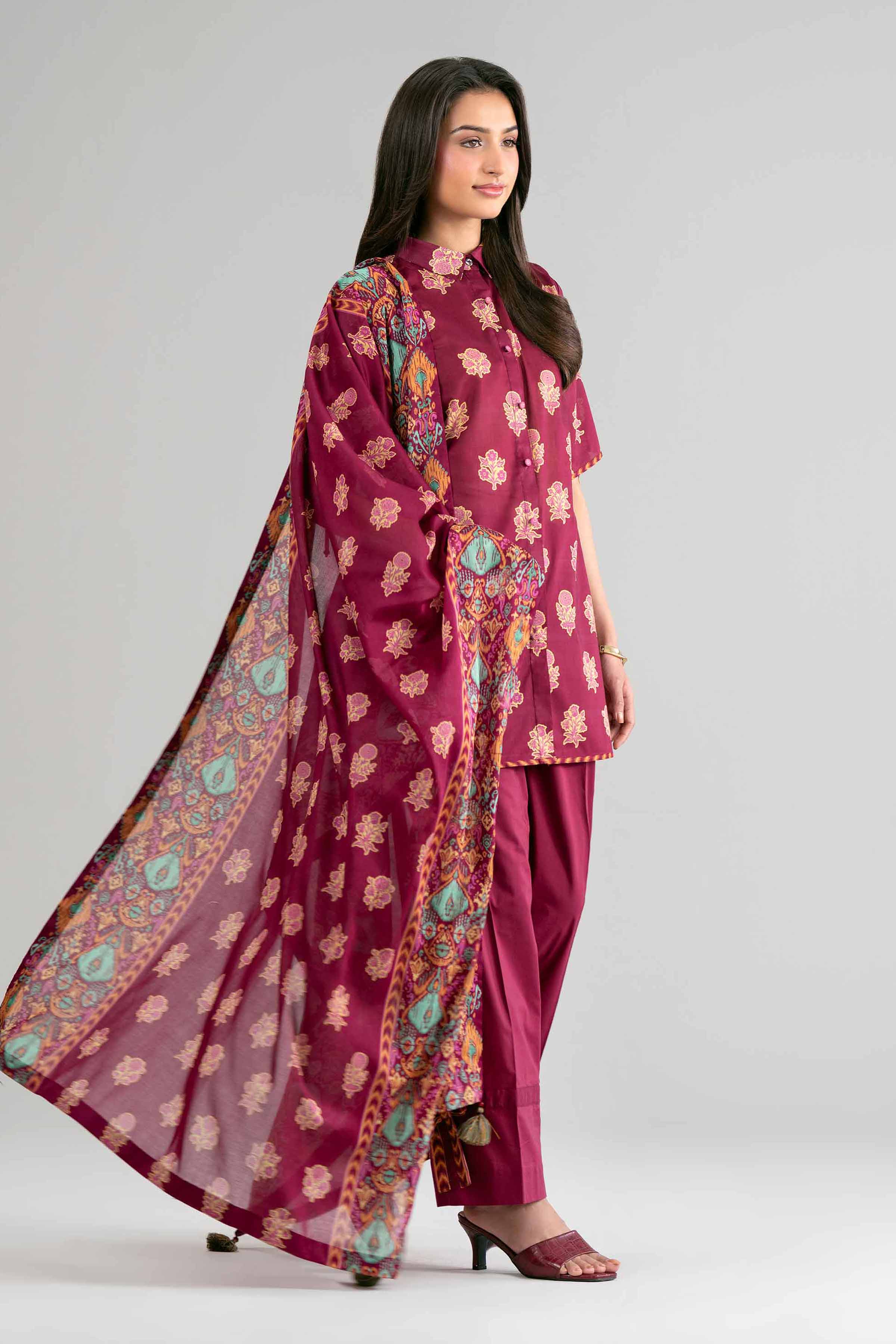 2 Piece - Printed Suit - 42601607 for Women - Unstitched Collection | Nishat | Shop Online