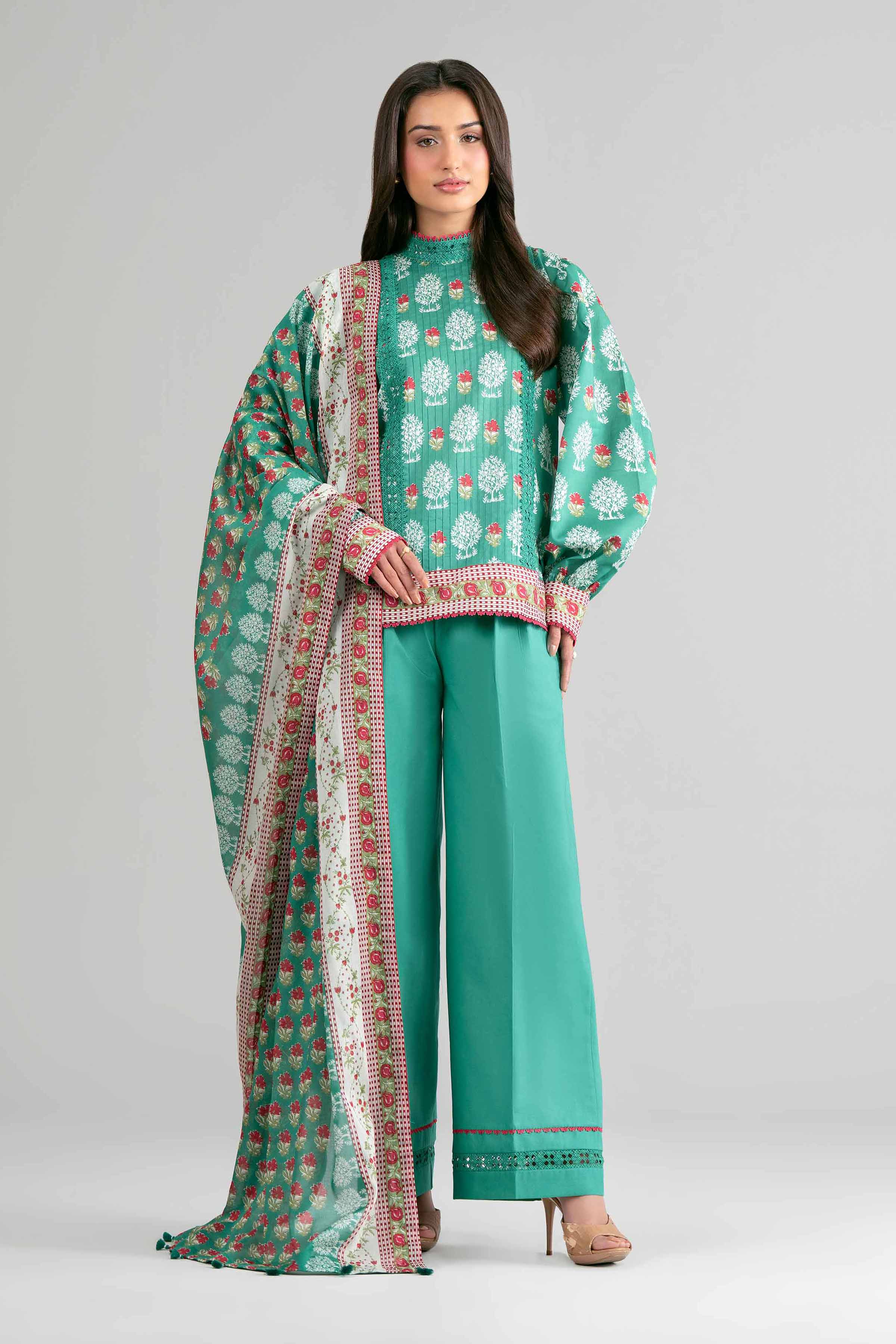 2 Piece - Printed Suit - 42601612 for Women - Unstitched Collection | Nishat | Shop Online