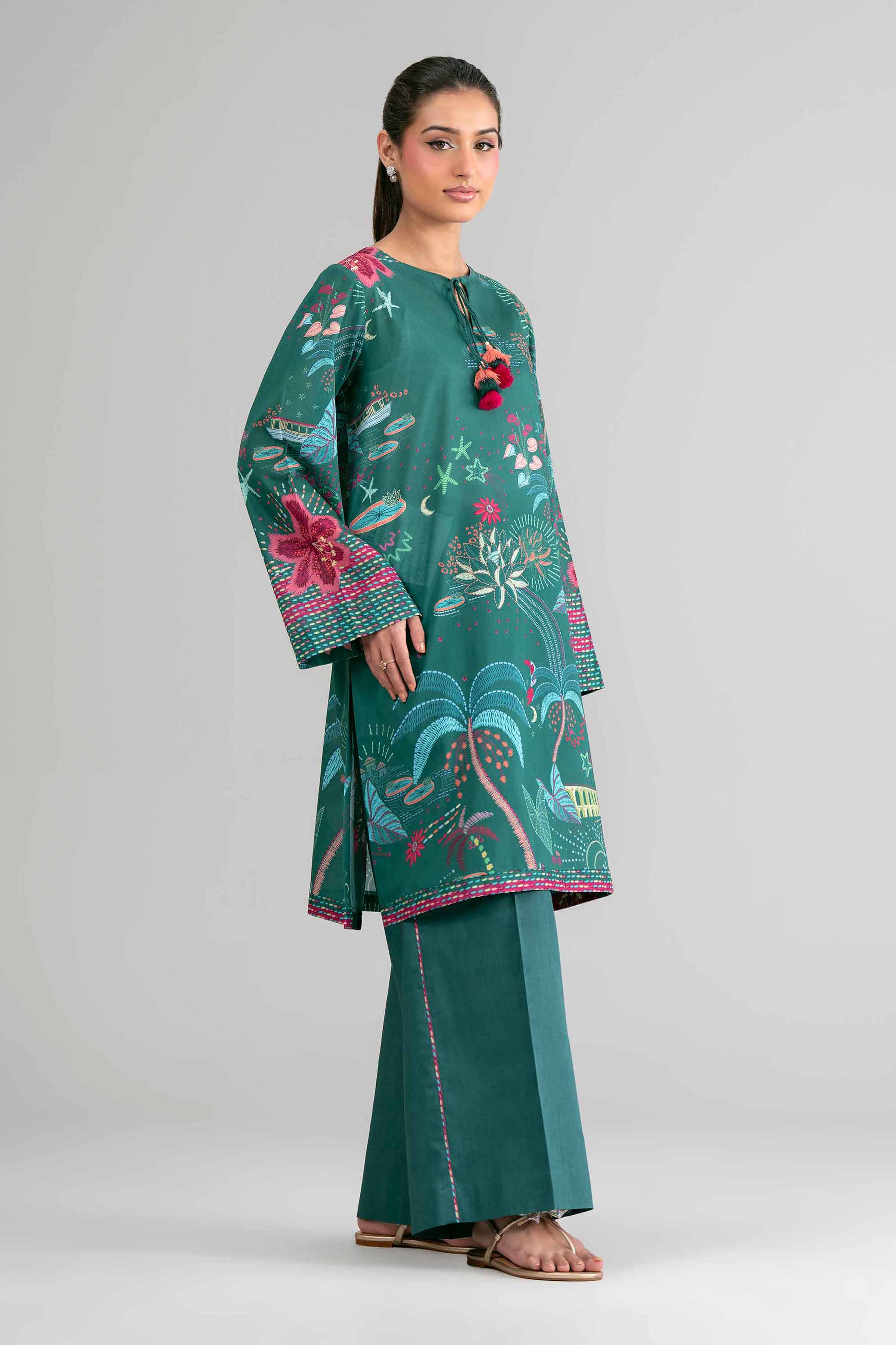 2 Piece - Digital Printed Suit - 42601615 for Women - Unstitched Collection | Nishat | Shop Online