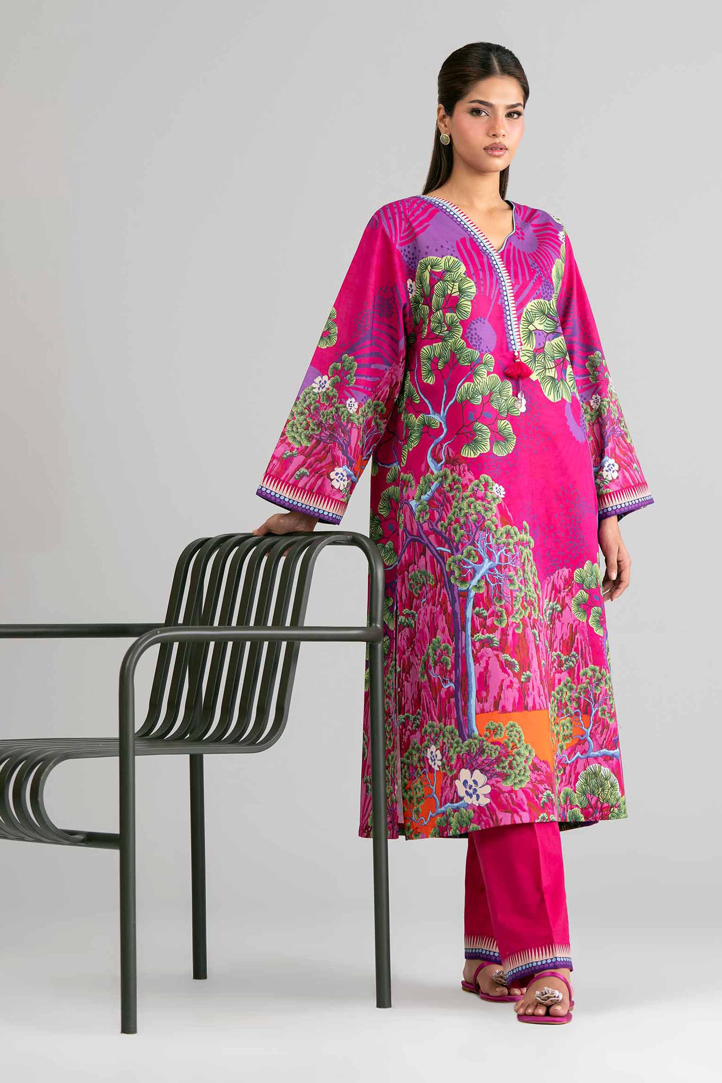 2 Piece - Digital Printed Suit - 42601616 for Women - Unstitched Collection | Nishat | Shop Online