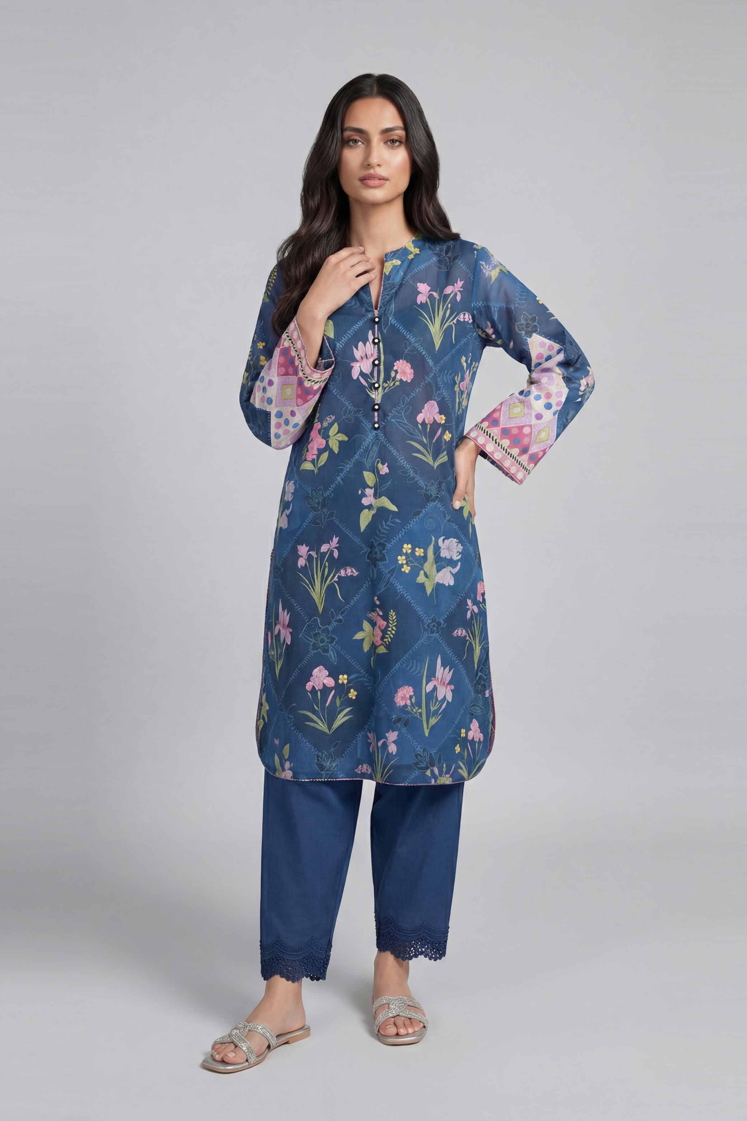 2 Piece - Digital Printed Suit - 42601617 for Women - Unstitched Collection | Nishat | Shop Online