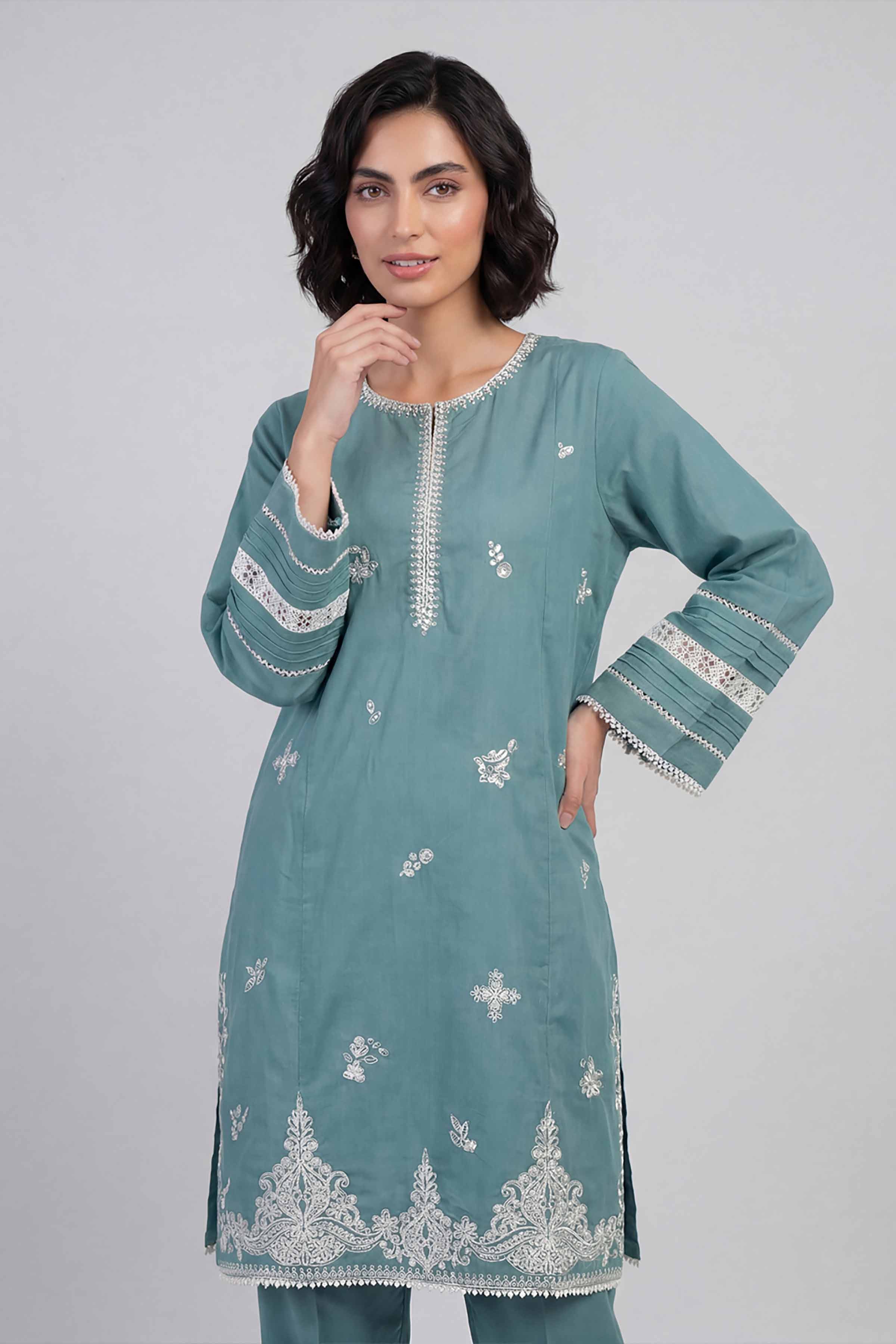 2 Piece - Embroidered Suit - 42601638 for Women - Unstitched Collection | Nishat | Shop Online