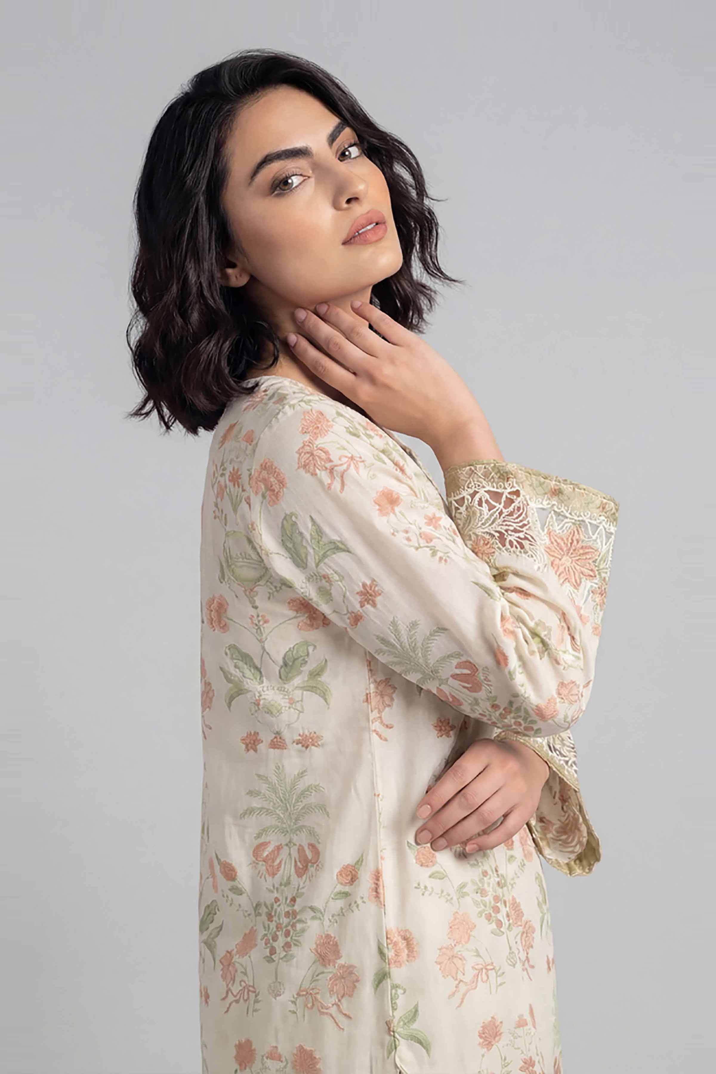 2 Piece - Printed Embroidered Suit - 42601654