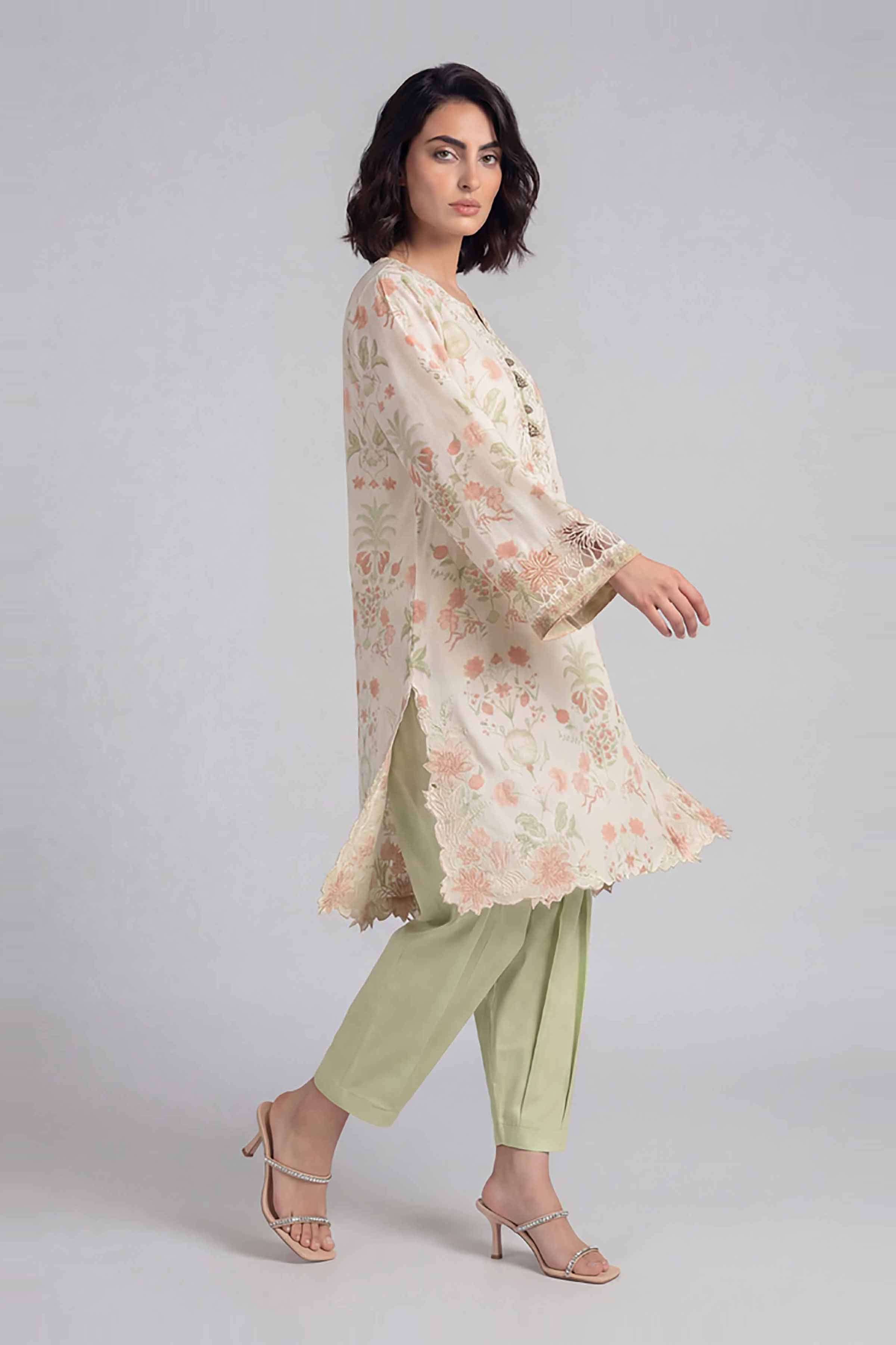 2 Piece - Printed Embroidered Suit - 42601654