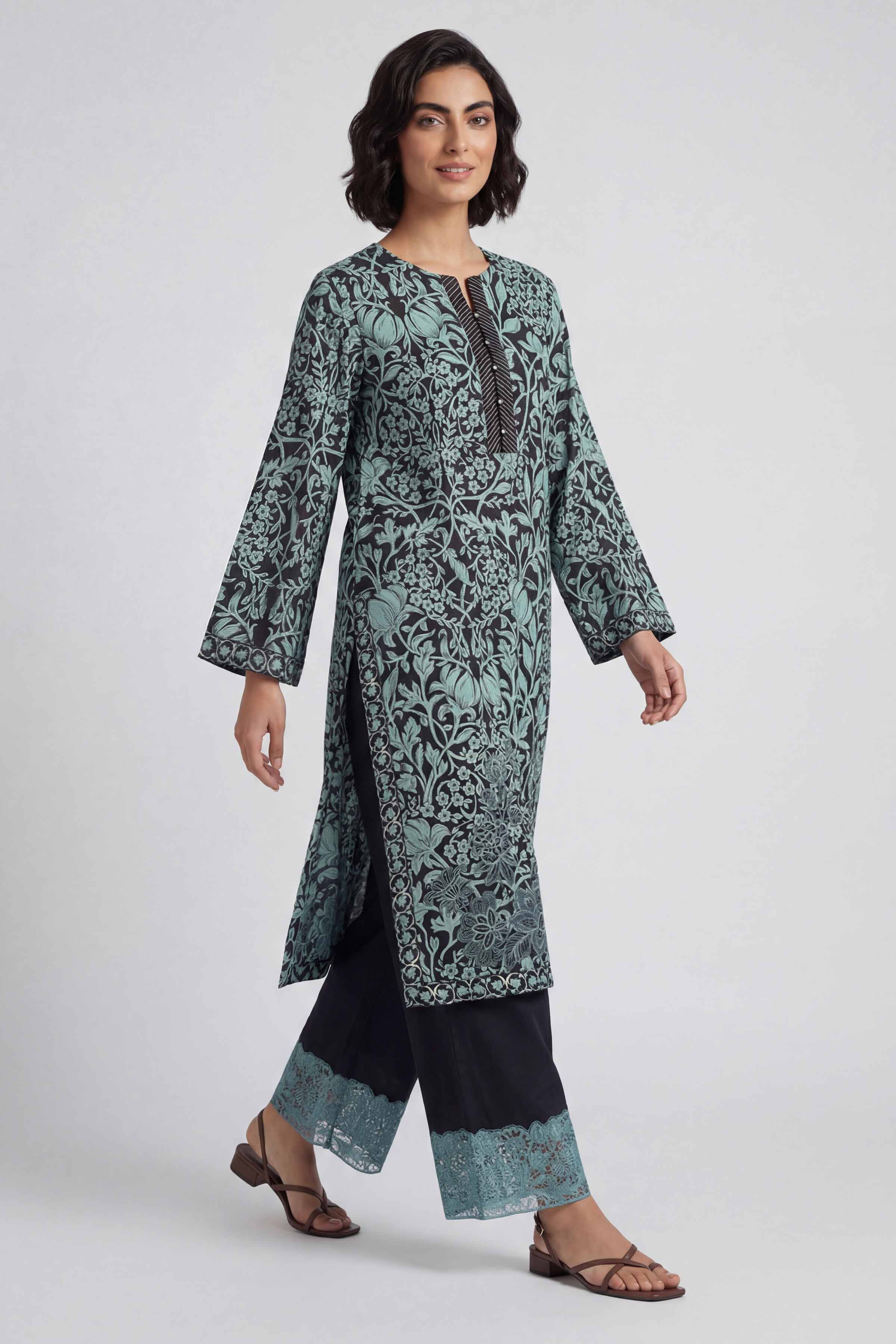 2 Piece - Printed Embroidered Suit - 42601657 for Women - Unstitched Collection | Nishat | Shop Online