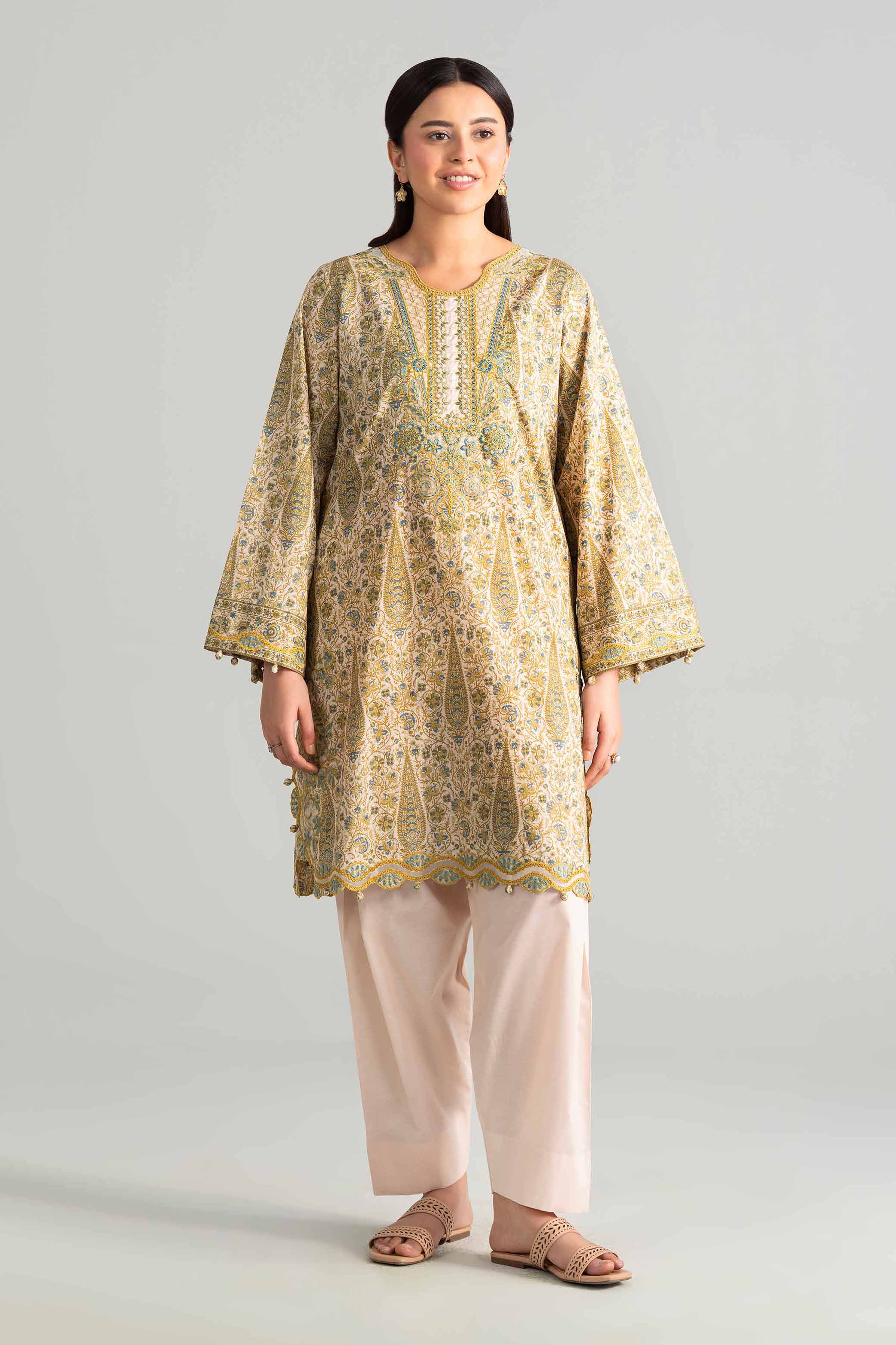 2 Piece - Printed Embroidered Suit - 42601658