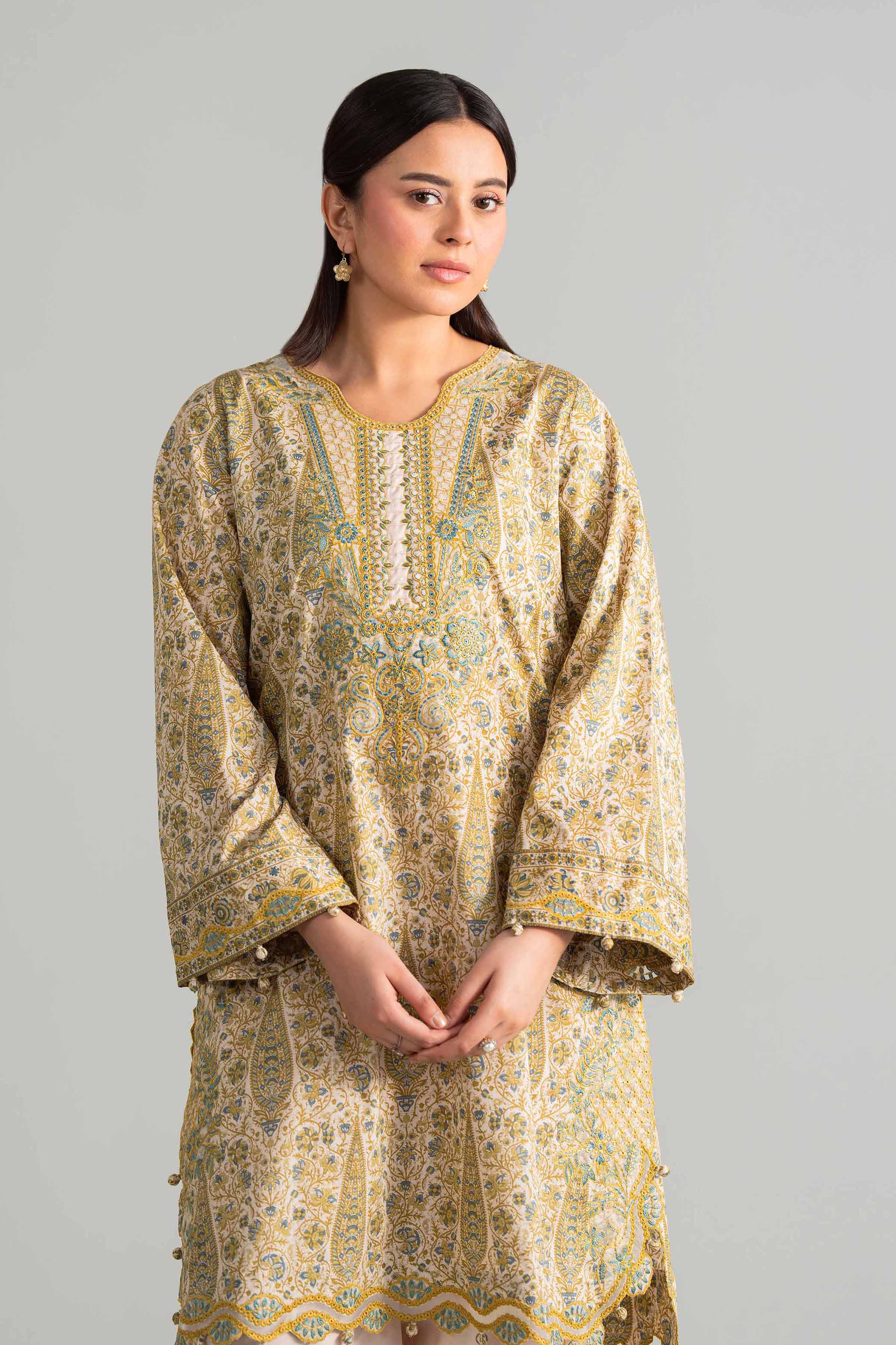 2 Piece - Printed Embroidered Suit - 42601658