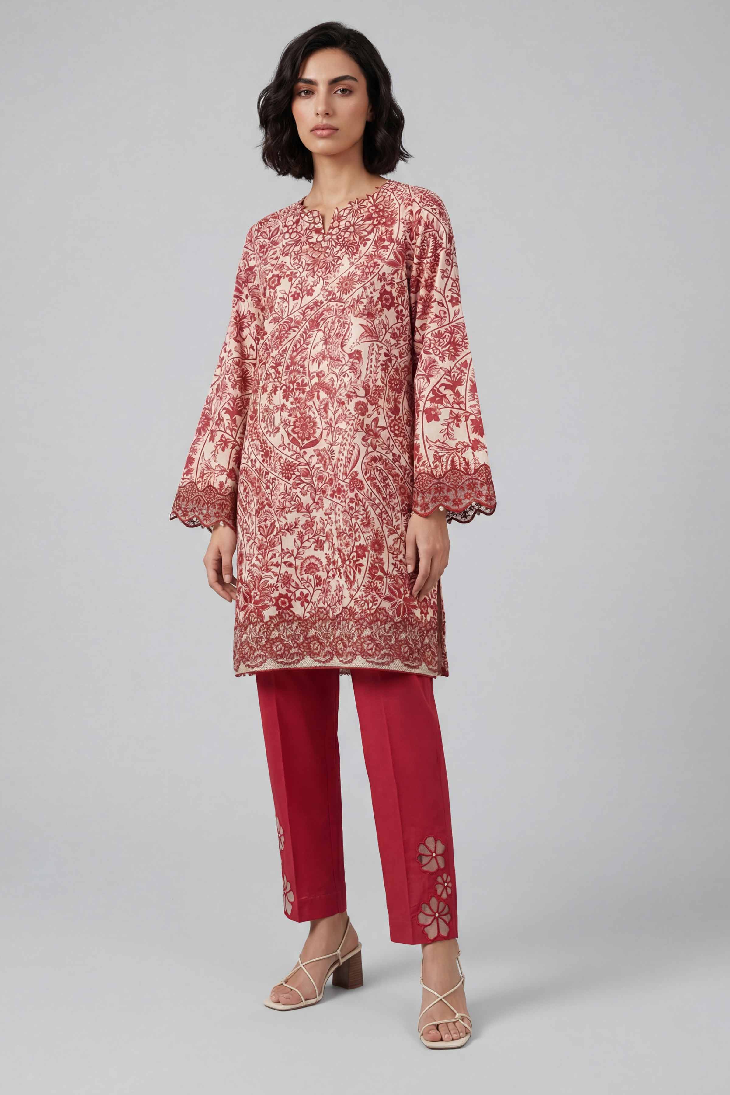 2 Piece - Printed Embroidered Suit - 42601659 for Women - Unstitched Collection | Nishat | Shop Online