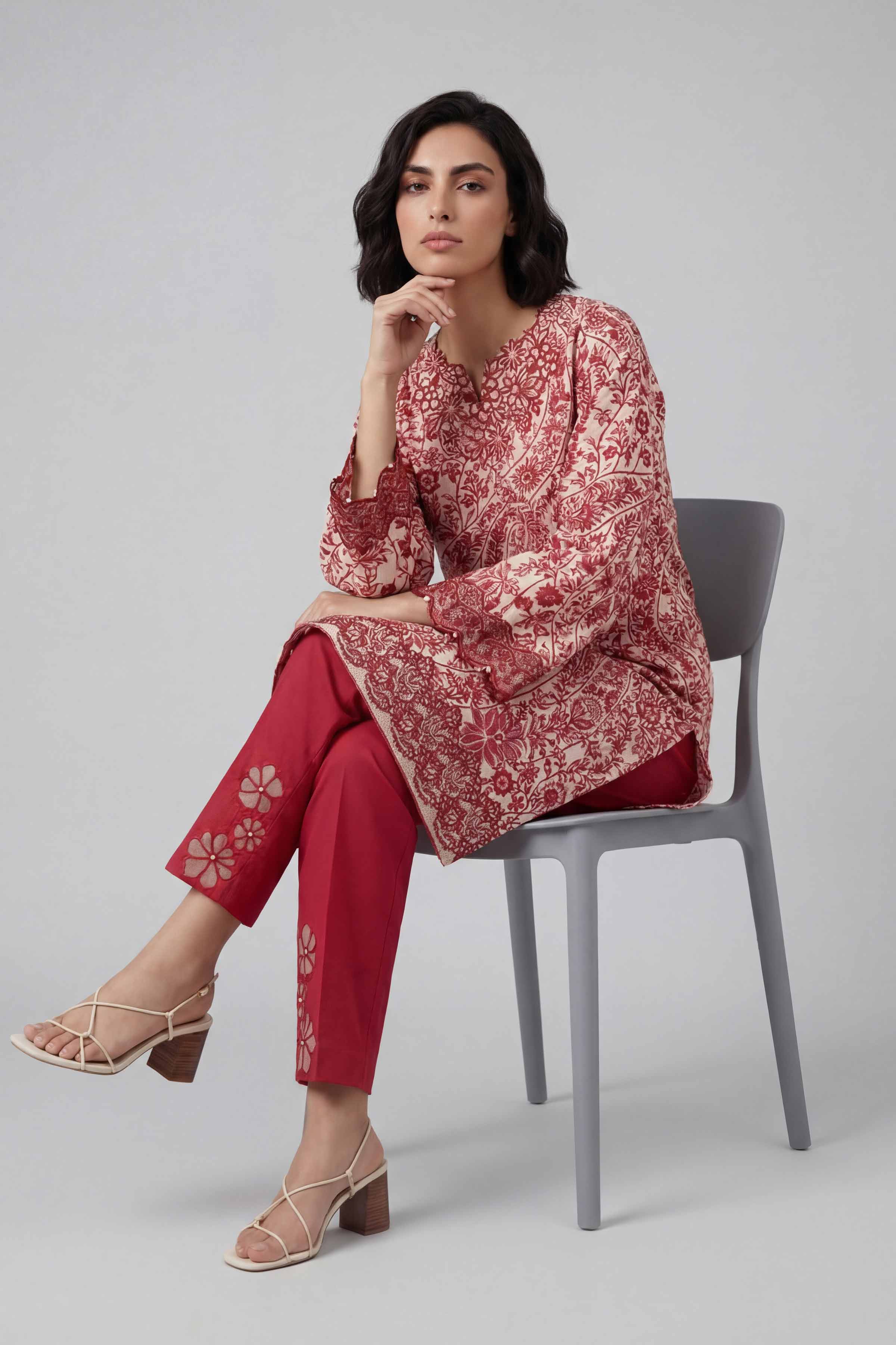 2 Piece - Printed Embroidered Suit - 42601659 for Women - Unstitched Collection | Nishat | Shop Online