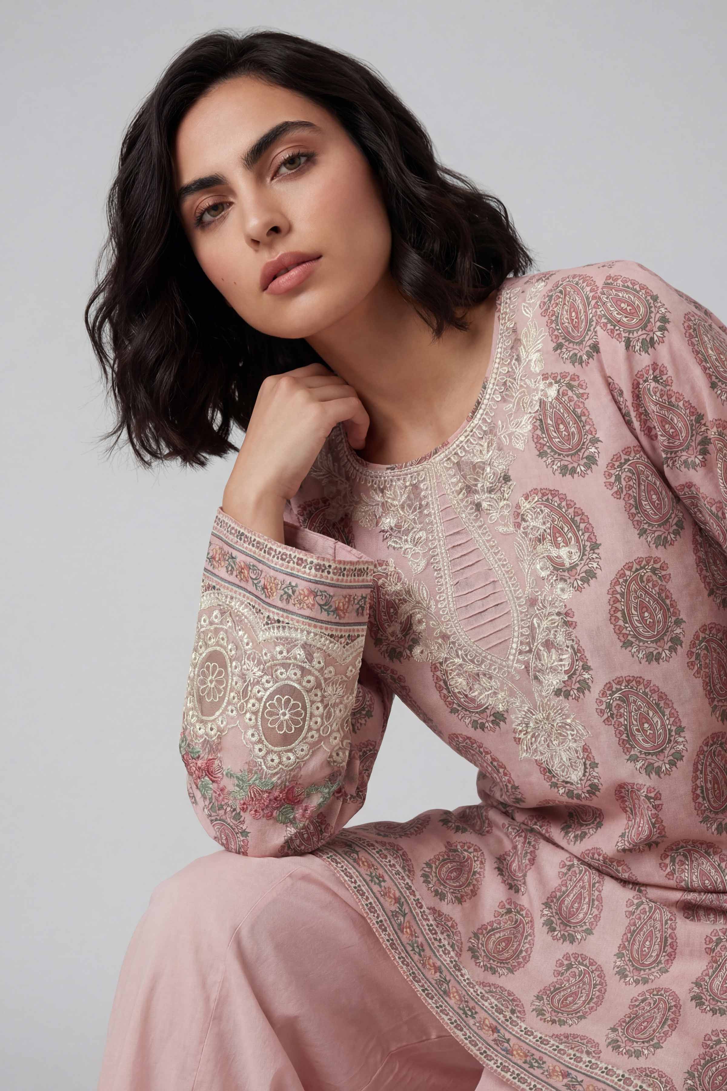 2 Piece - Printed Embroidered Suit - 42601661 for Women - Unstitched Collection | Nishat | Shop Online