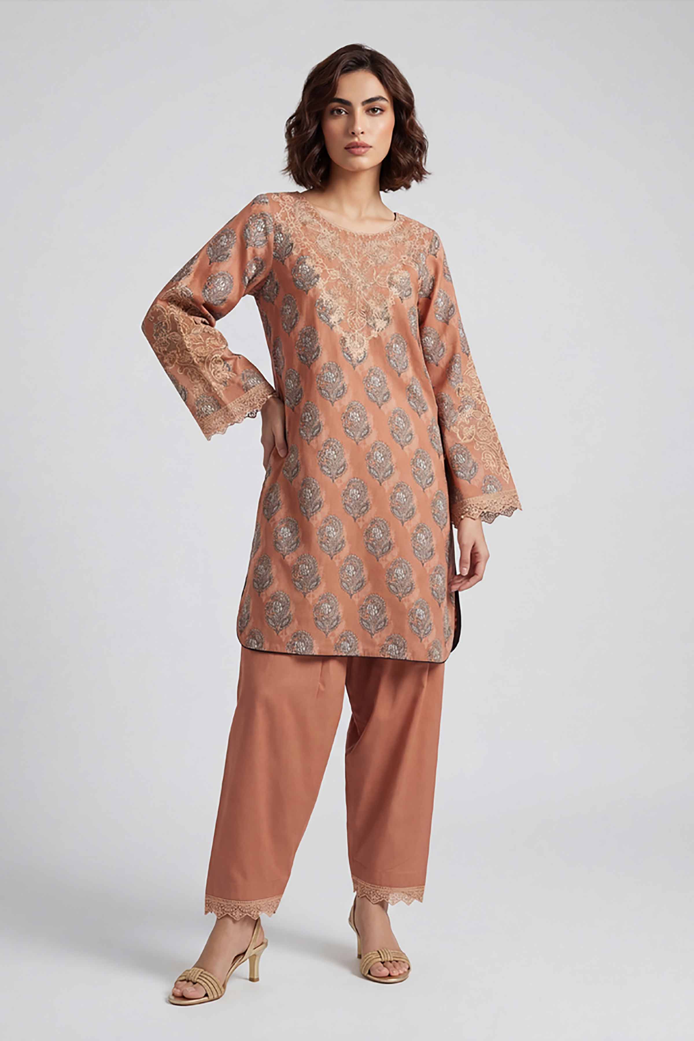 2 Piece - Printed Embroidered Suit - 42601662 for Women - Unstitched Collection | Nishat | Shop Online