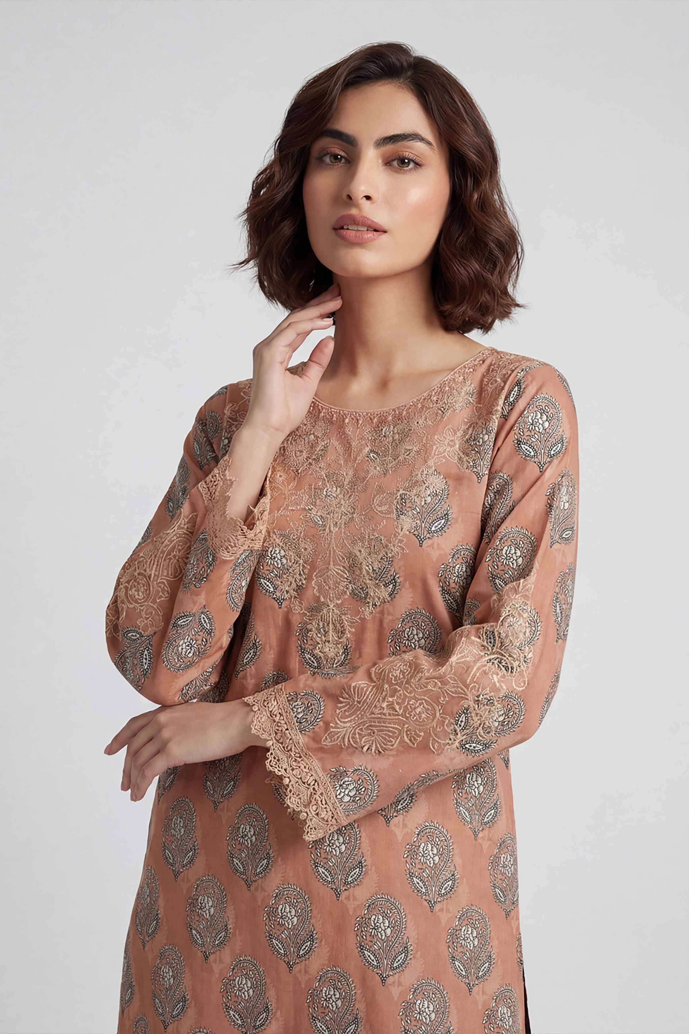 2 Piece - Printed Embroidered Suit - 42601662 for Women - Unstitched Collection | Nishat | Shop Online