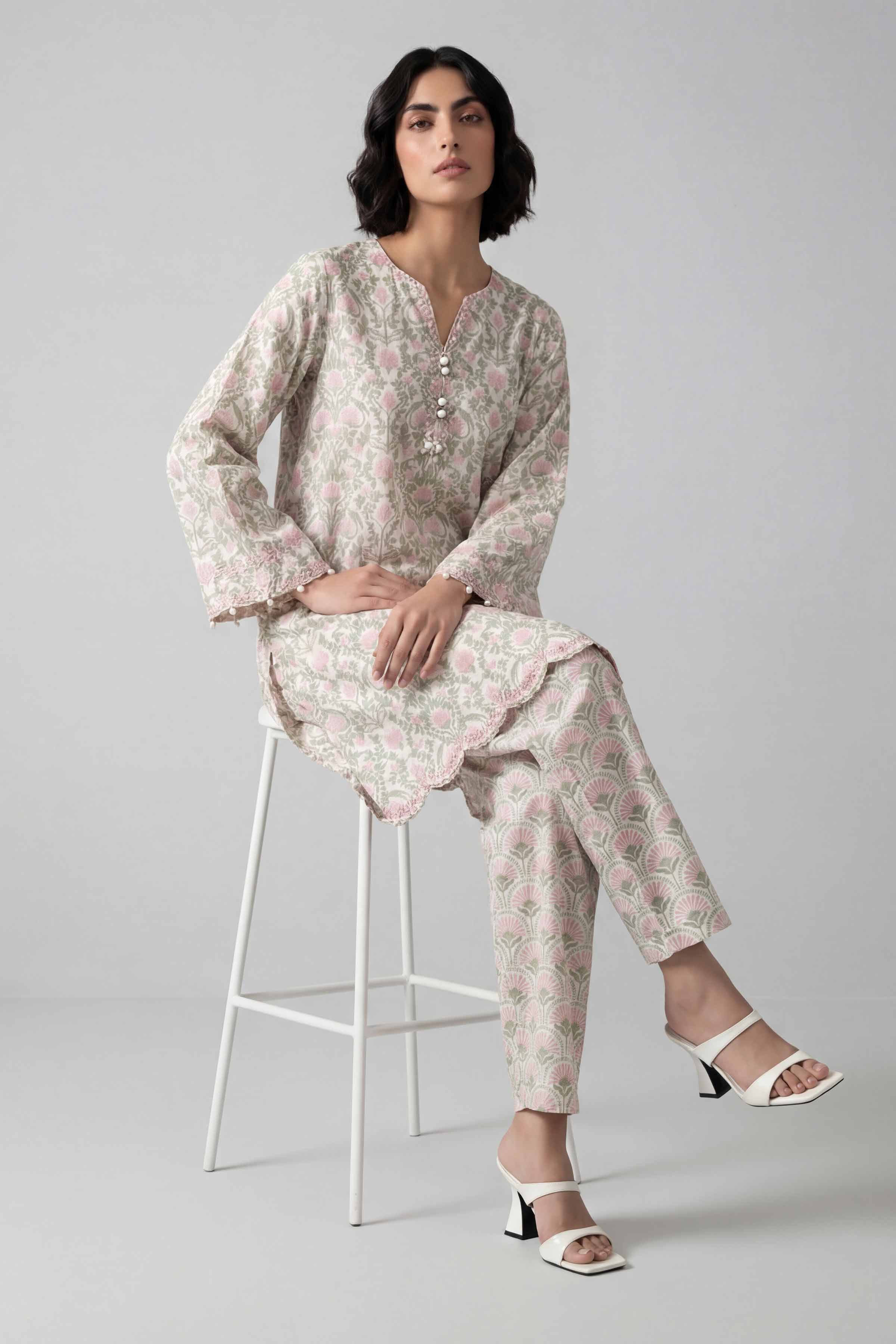 2 Piece - Printed Embroidered Suit - 42601672 for Women - Unstitched Collection | Nishat | Shop Online