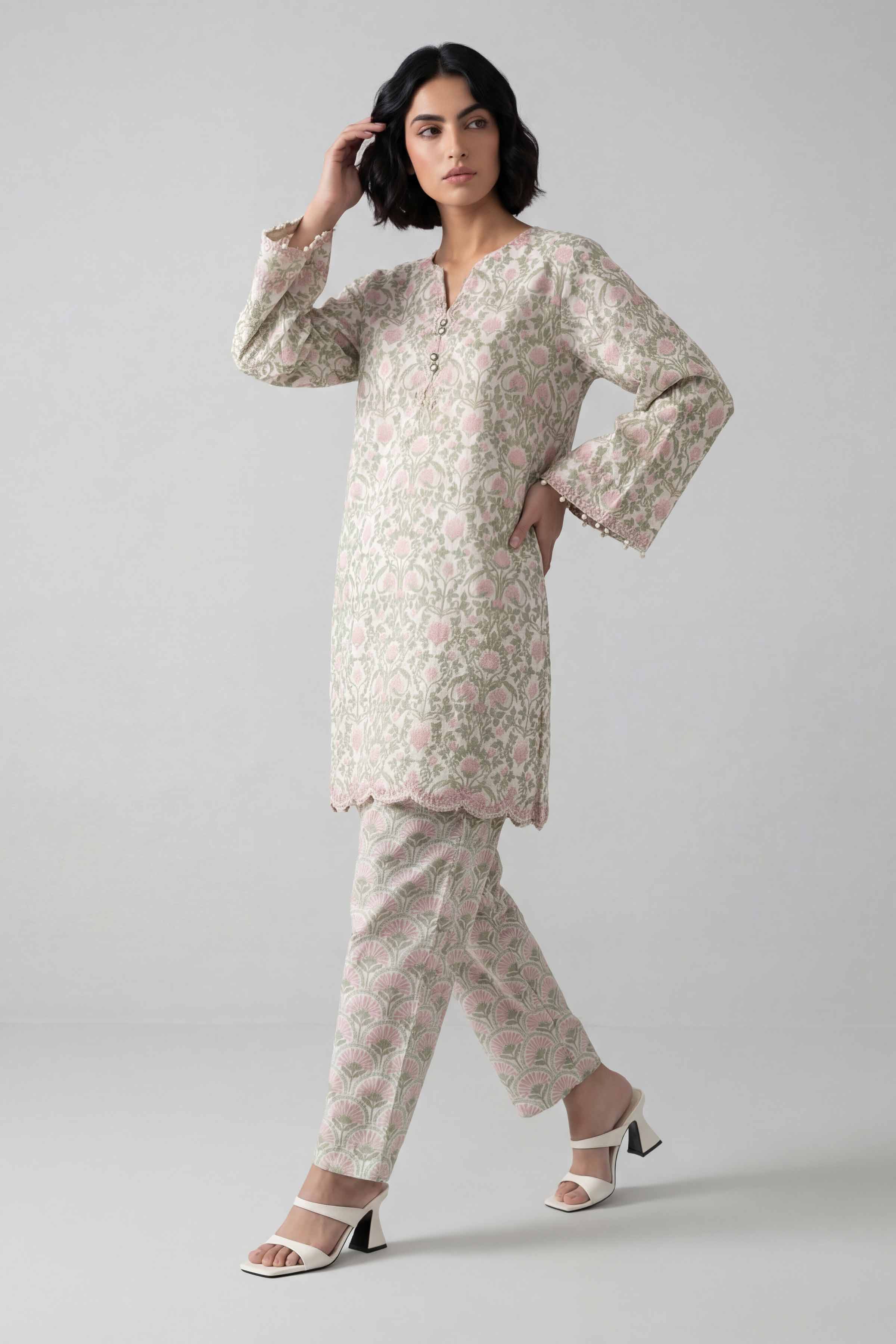 2 Piece - Printed Embroidered Suit - 42601672 for Women - Unstitched Collection | Nishat | Shop Online