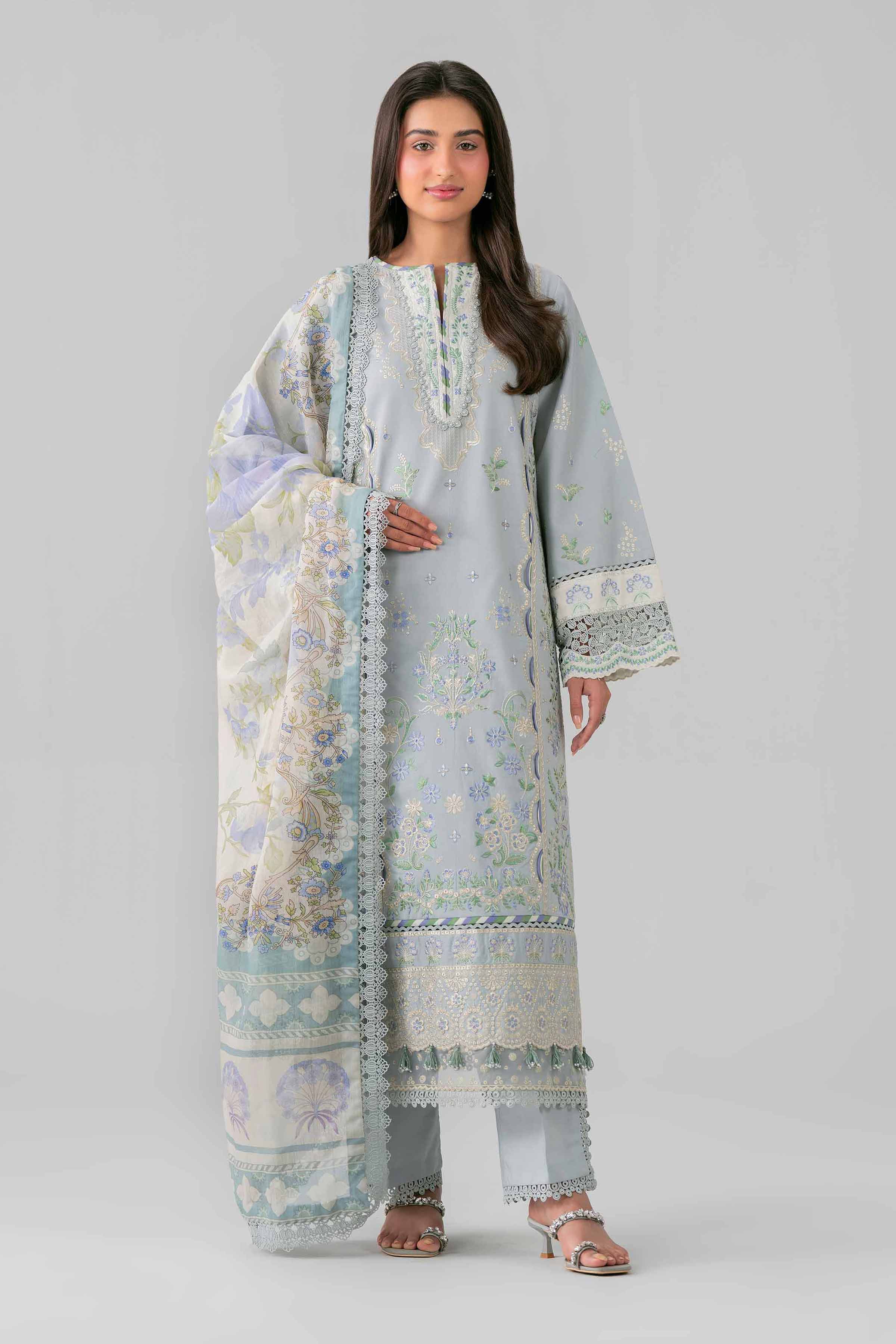 3 Piece - Digital Printed Embroidered Suit - 42601692 for Women - Unstitched Collection | Nishat | Shop Online