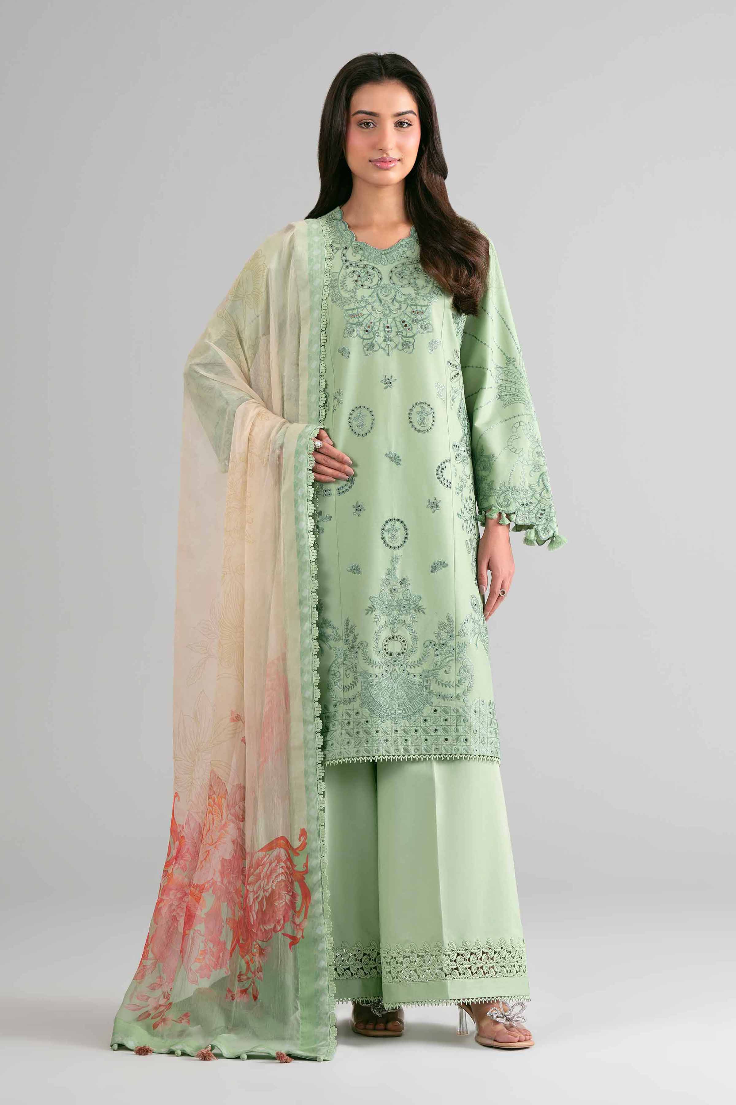 3 Piece - Digital Printed Embroidered Suit - 42601700 for Women - Unstitched Collection | Nishat | Shop Online