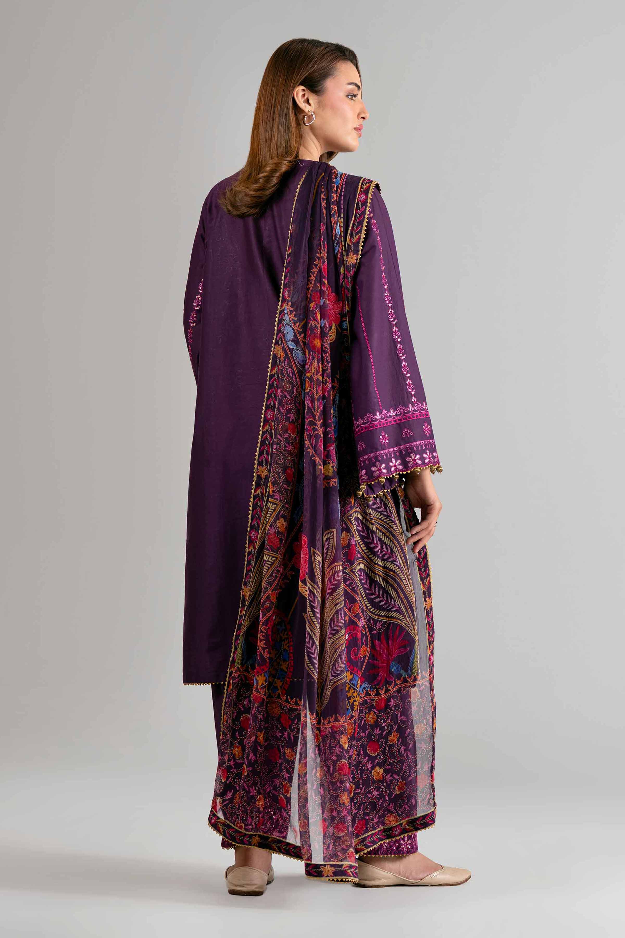 3 Piece - Digital Printed Embroidered Suit - 42601701 for Women - Unstitched Collection | Nishat | Shop Online