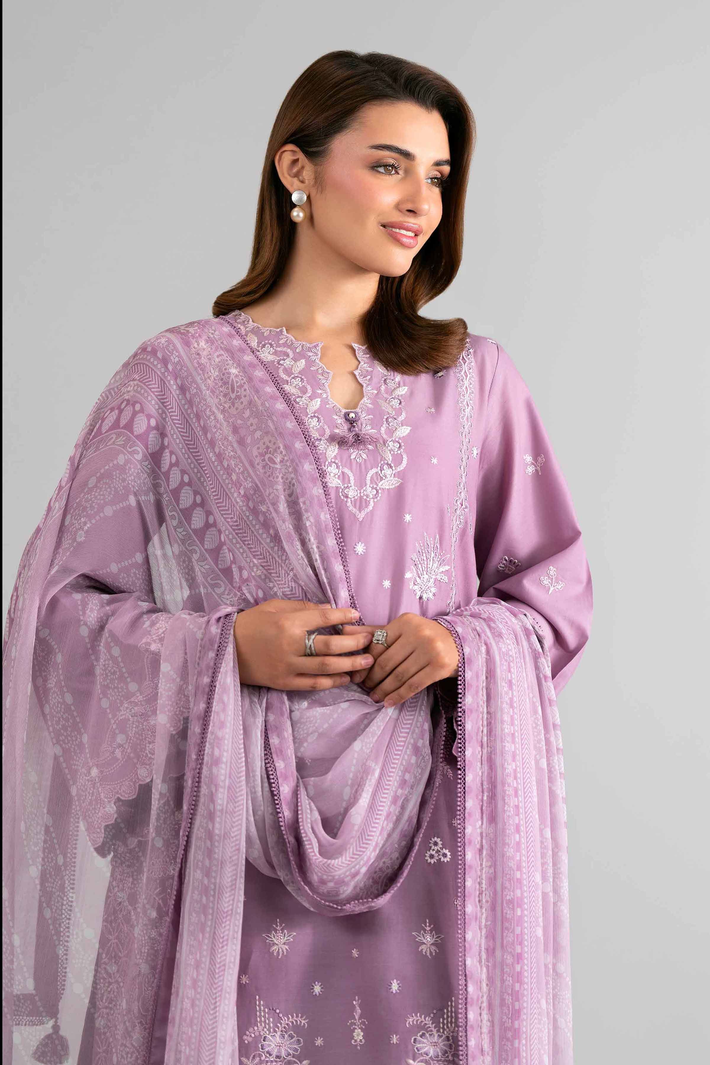 3 Piece - Digital Printed Embroidered Suit - 42601702