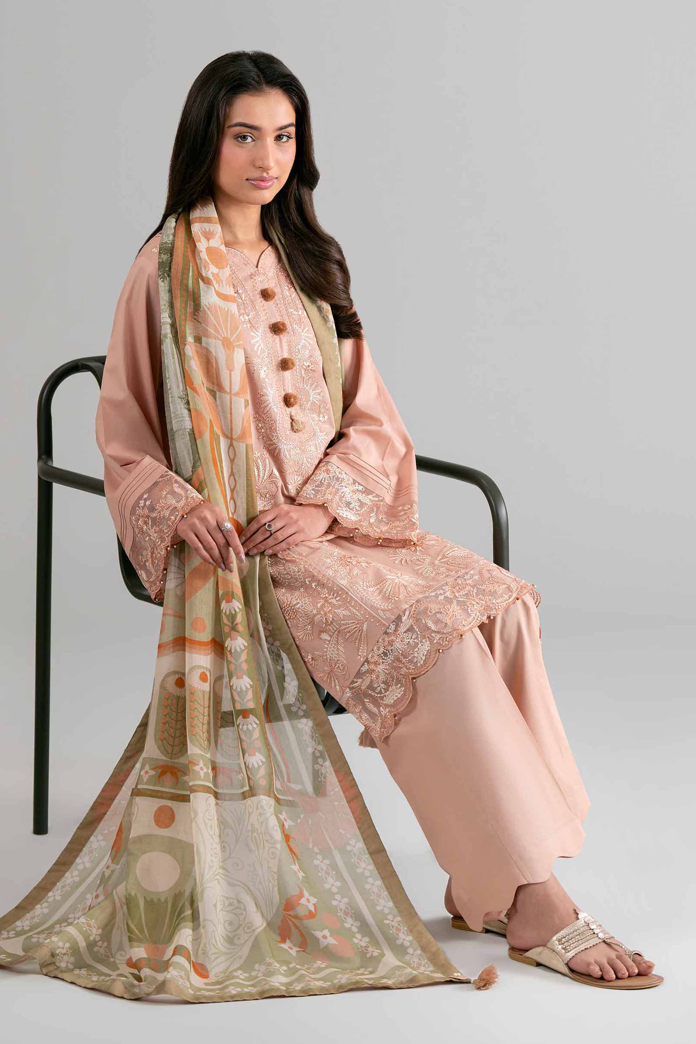 3 Piece - Digital Printed Embroidered Suit - 42601705 for Women - Unstitched Collection | Nishat | Shop Online