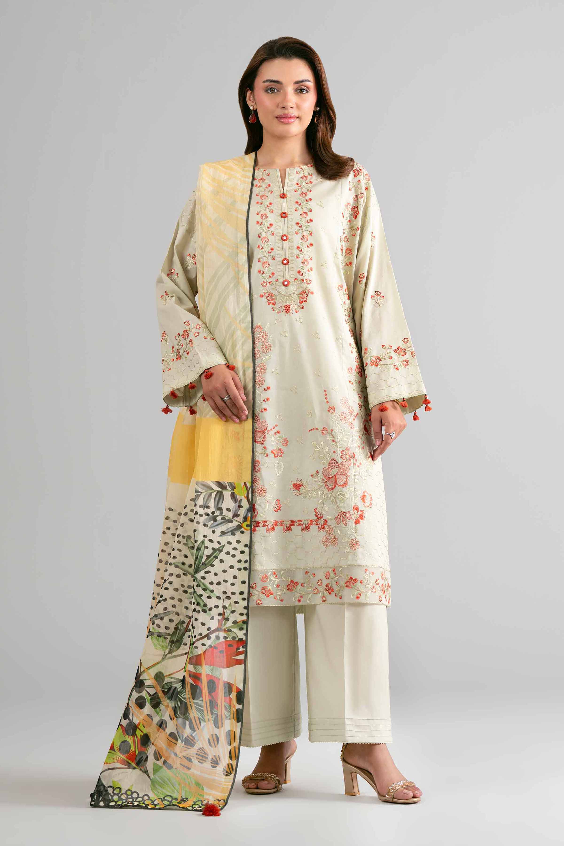3 Piece - Digital Printed Embroidered Suit - 42601708 for Women - Unstitched Collection | Nishat | Shop Online