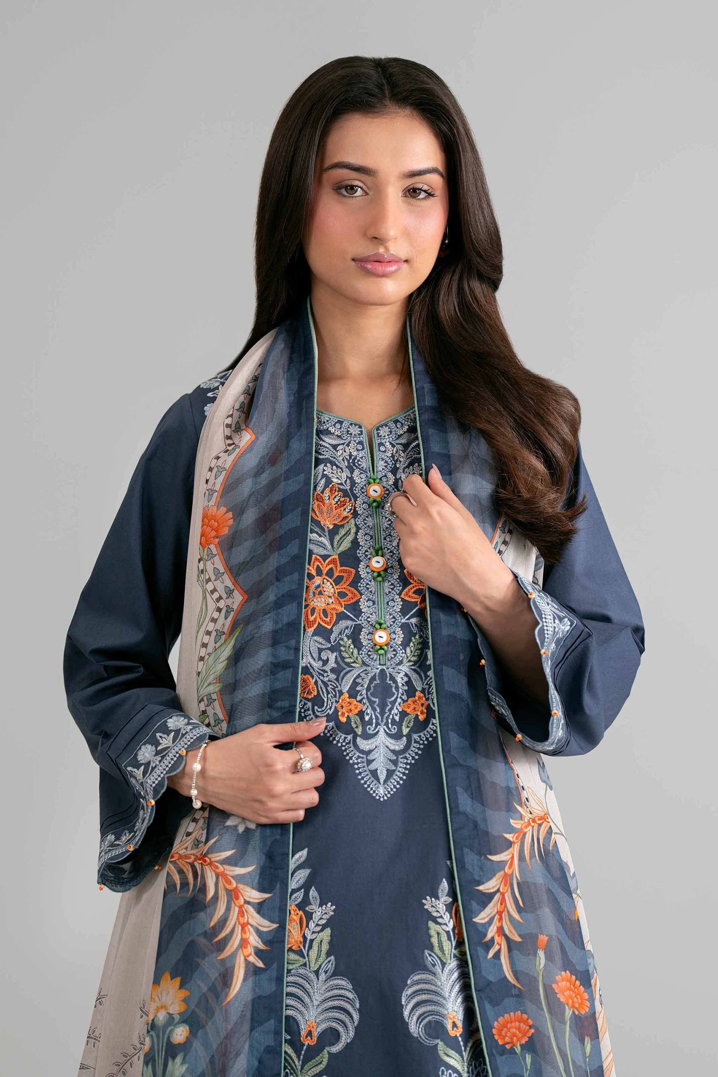 3 Piece - Digital Printed Embroidered Suit - 42601710 for Women - Unstitched Collection | Nishat | Shop Online