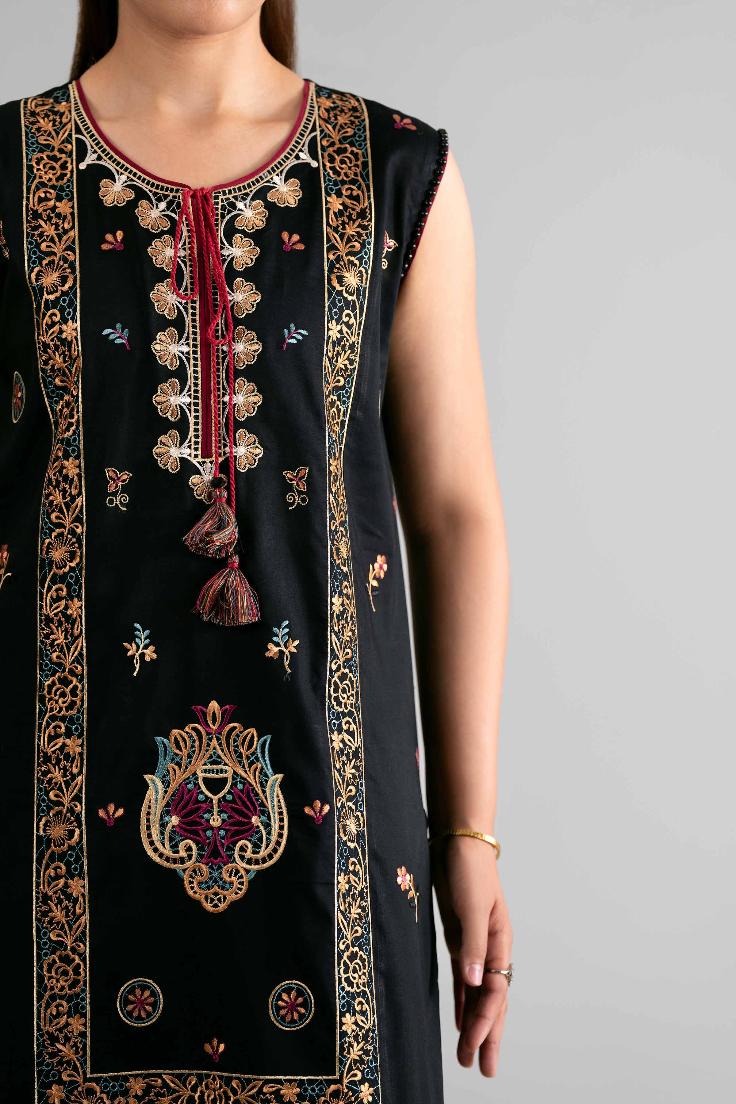 3 Piece - Digital Printed Embroidered Suit - 42601712