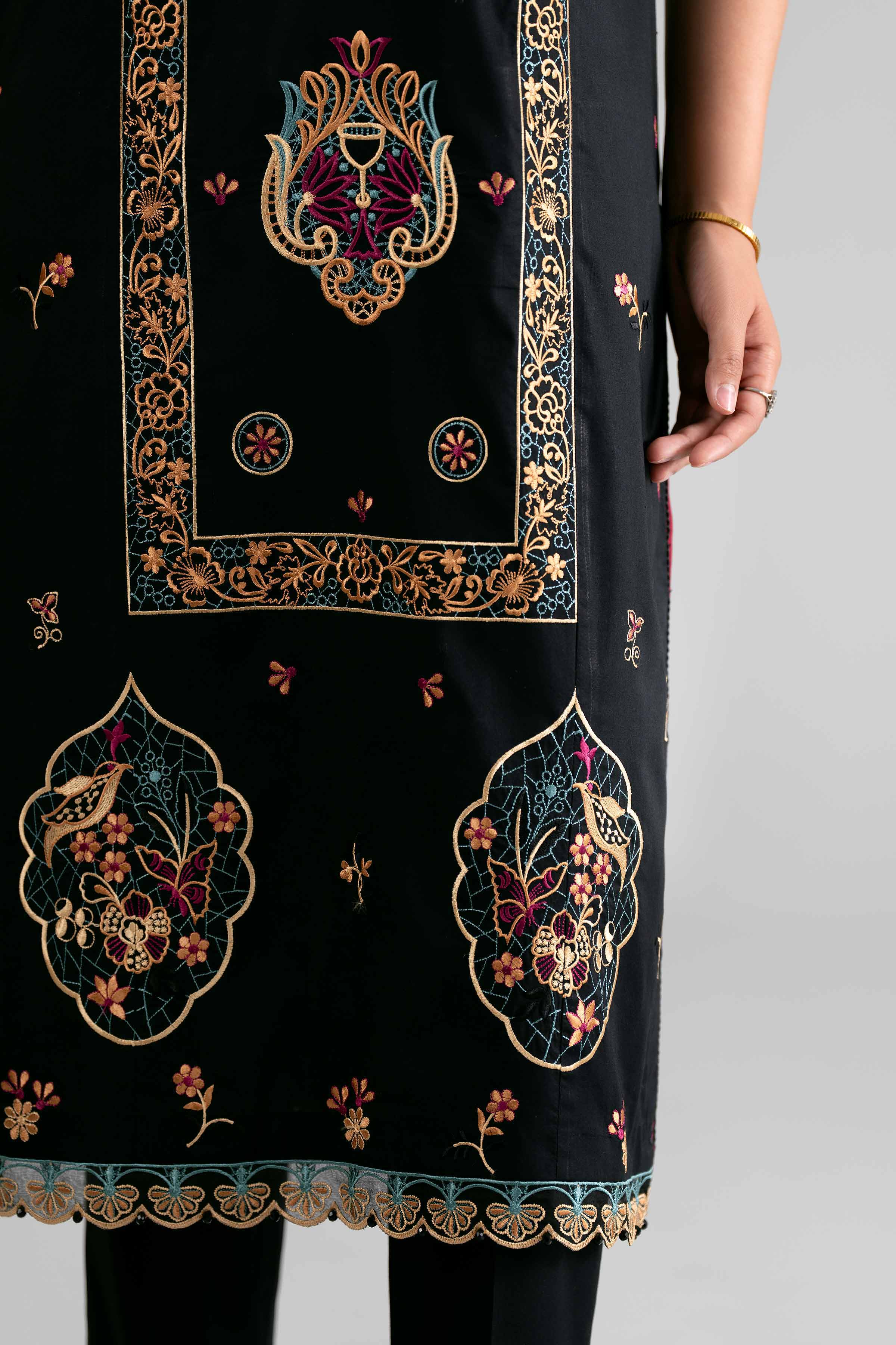 3 Piece - Digital Printed Embroidered Suit - 42601712