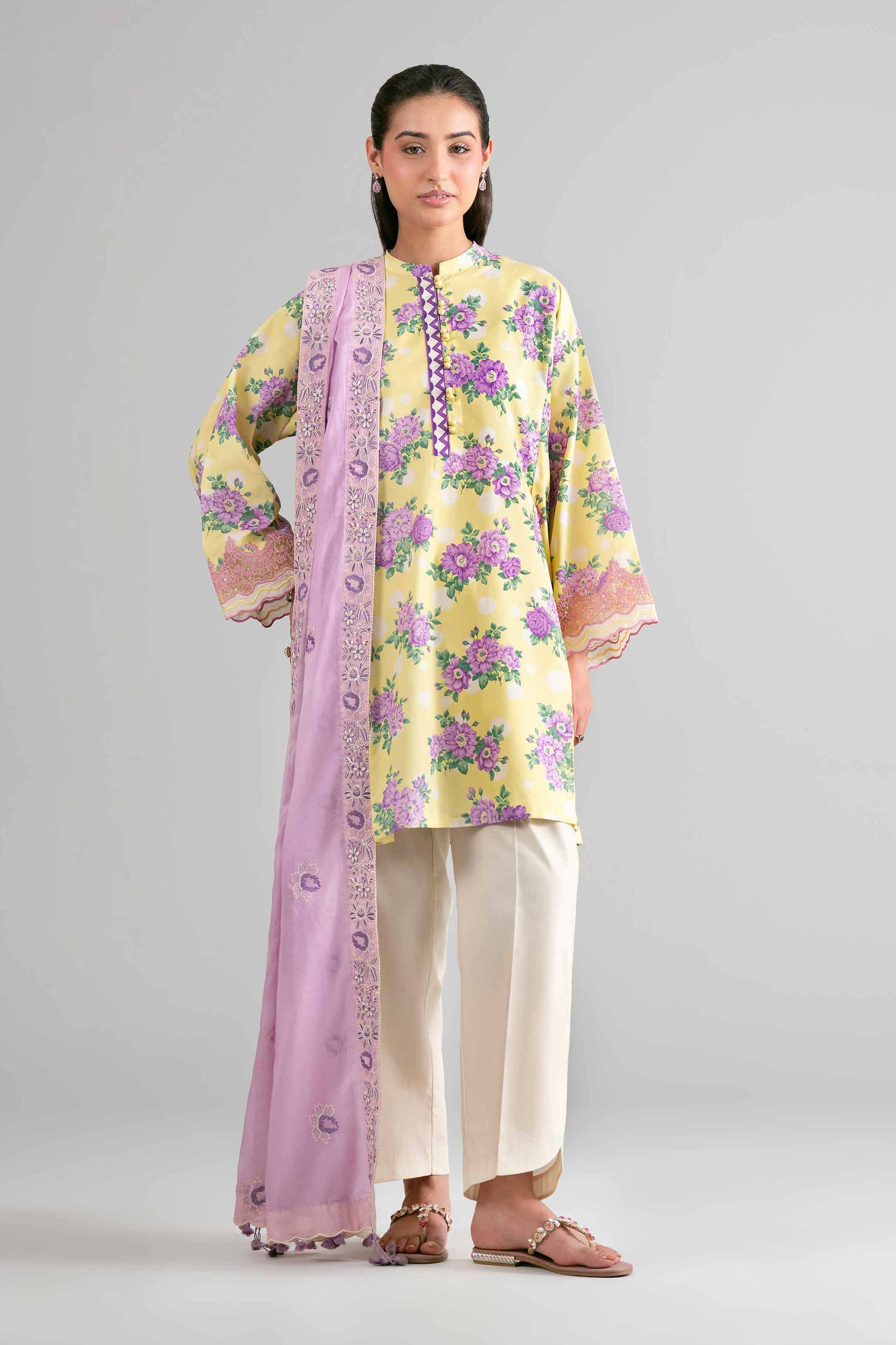 3 Piece - Printed Embroidered Suit - 42601720 for Women - Unstitched Collection | Nishat | Shop Online