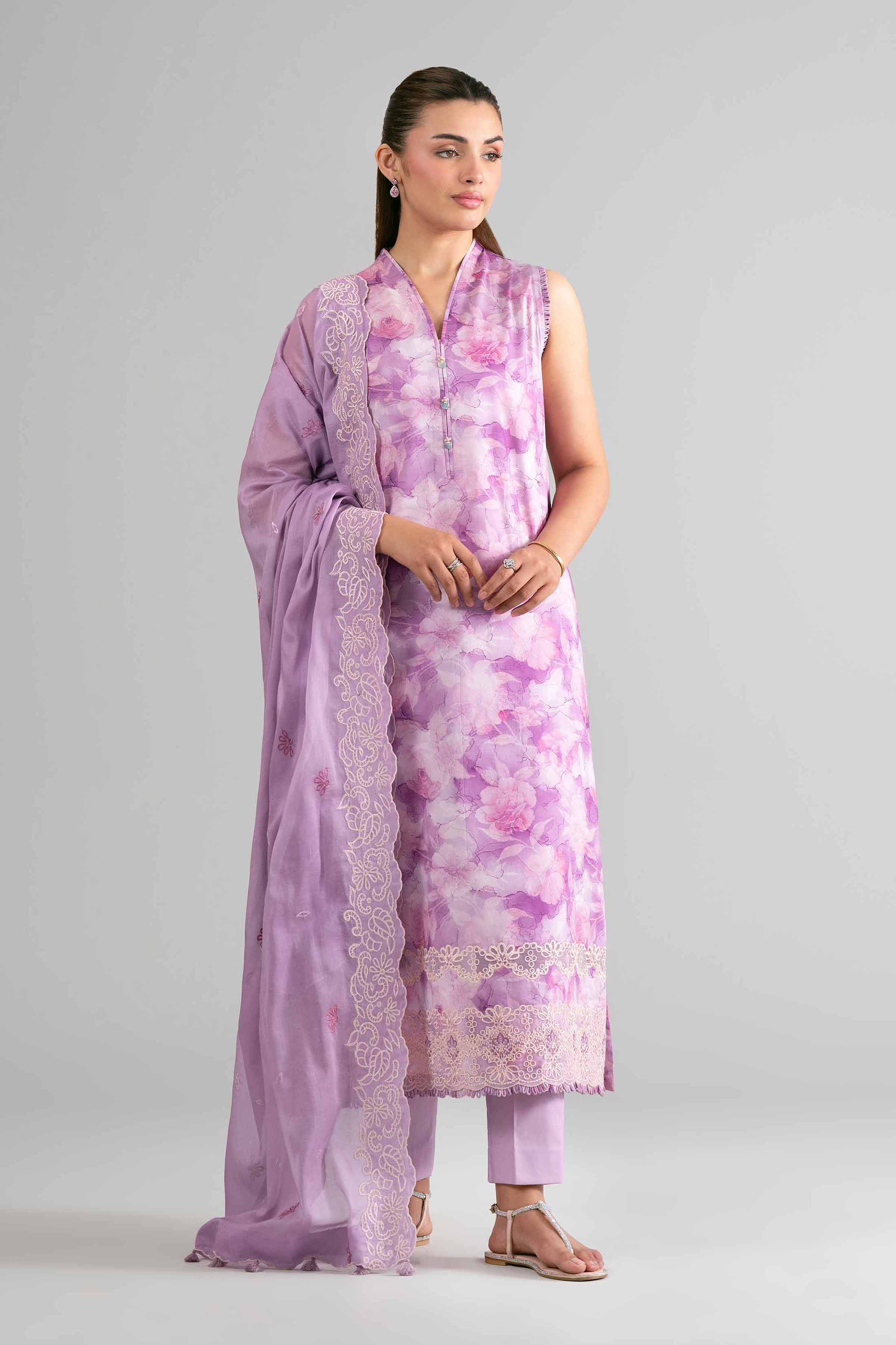 3 Piece - Printed Embroidered Suit - 42601725 for Women - Unstitched Collection | Nishat | Shop Online