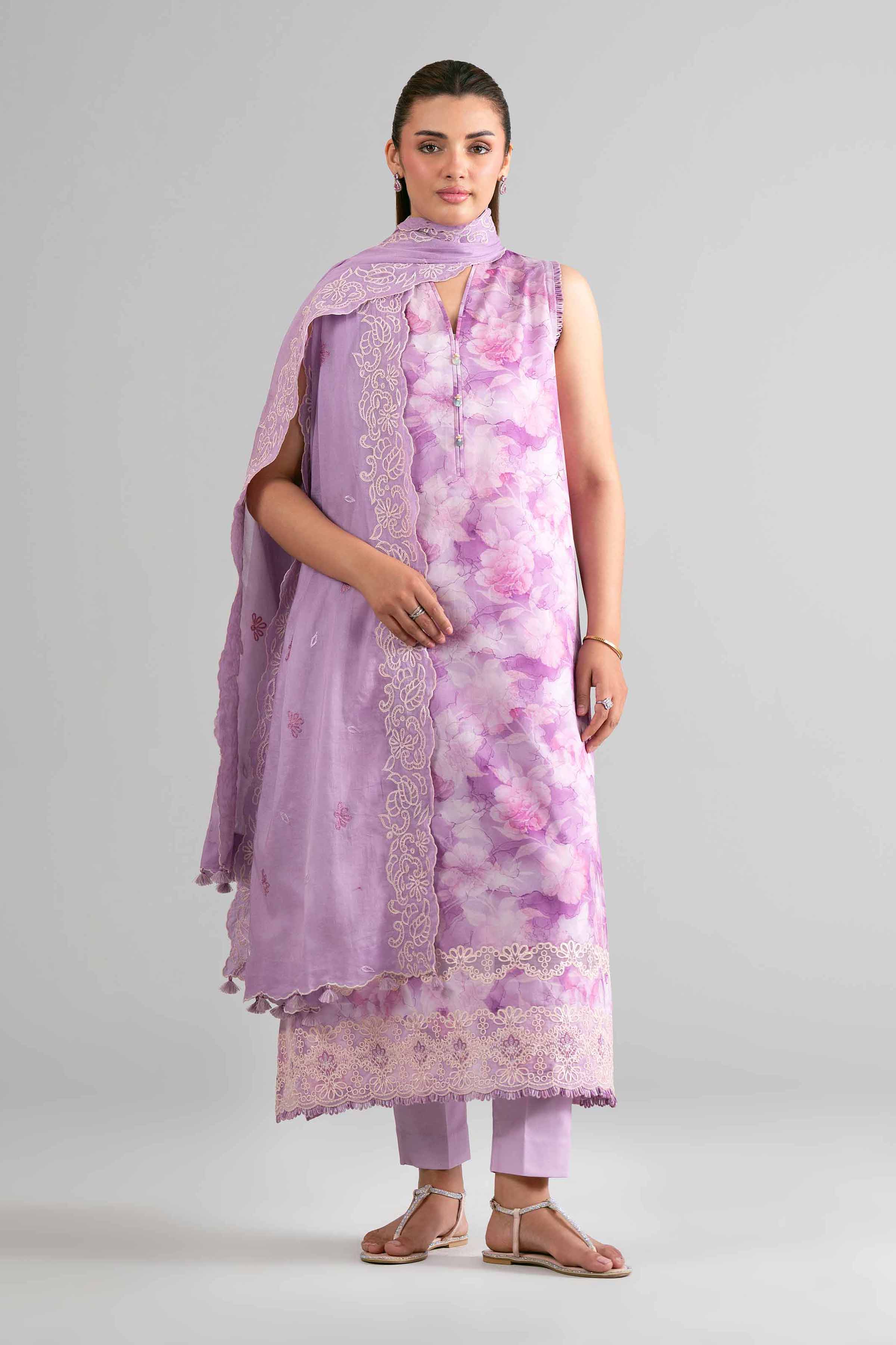 3 Piece - Printed Embroidered Suit - 42601725 for Women - Unstitched Collection | Nishat | Shop Online