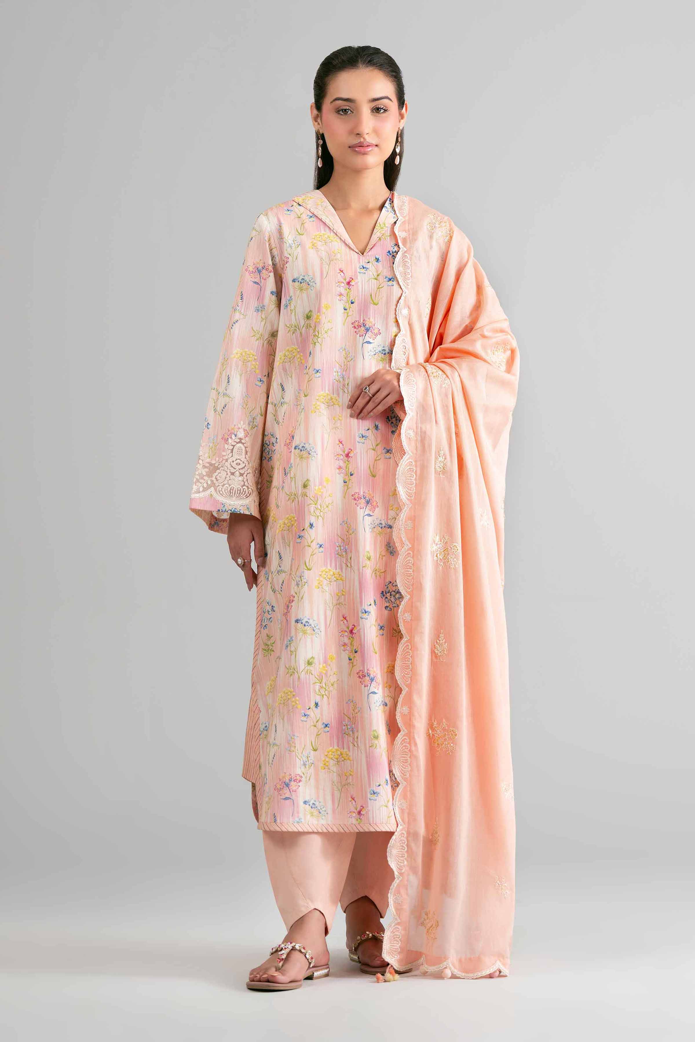 3 Piece - Printed Embroidered Suit - 42601727 for Women - Unstitched Collection | Nishat | Shop Online