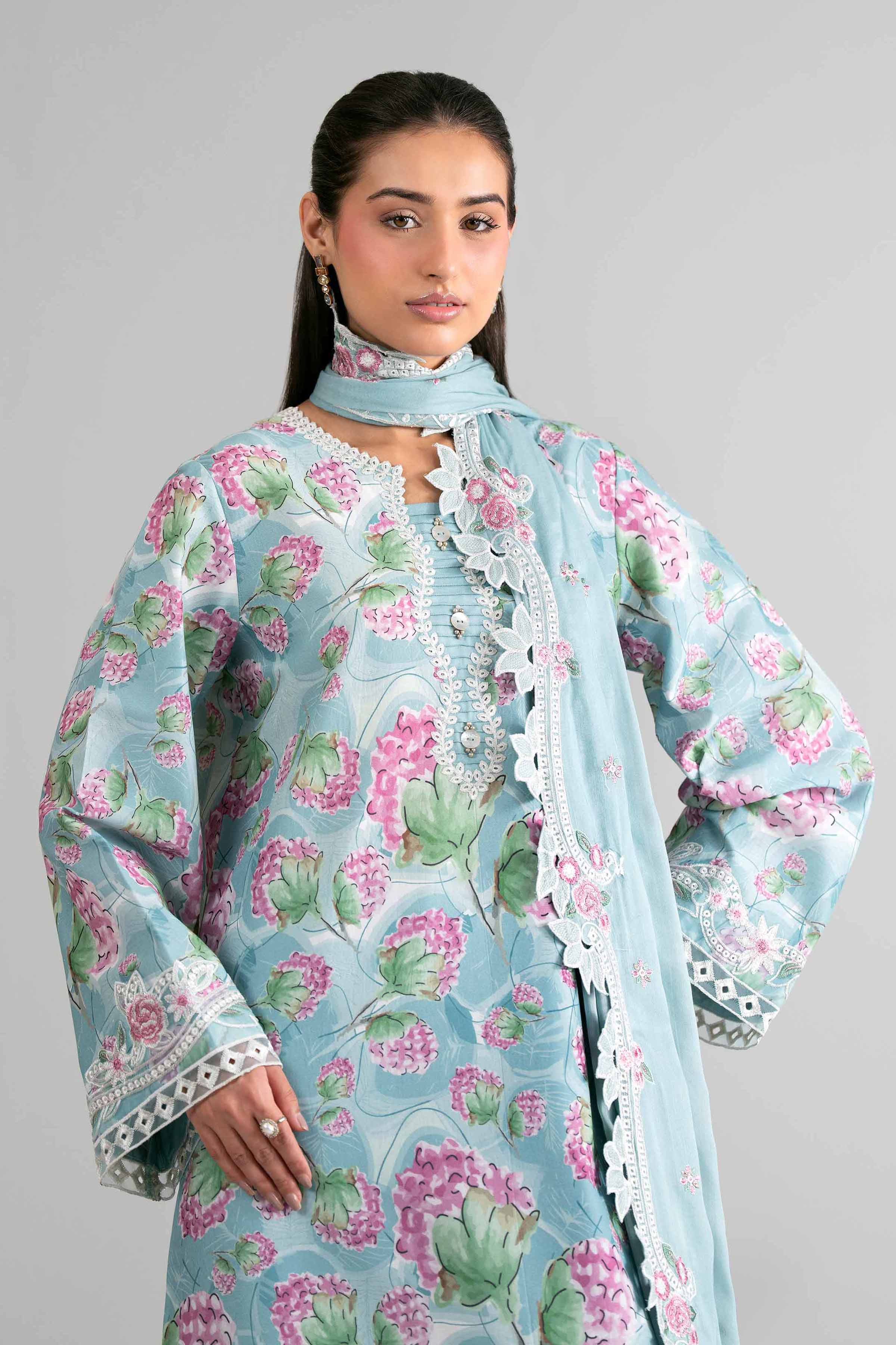 3 Piece - Printed Embroidered Suit - 42601728 for Women - Unstitched Collection | Nishat | Shop Online