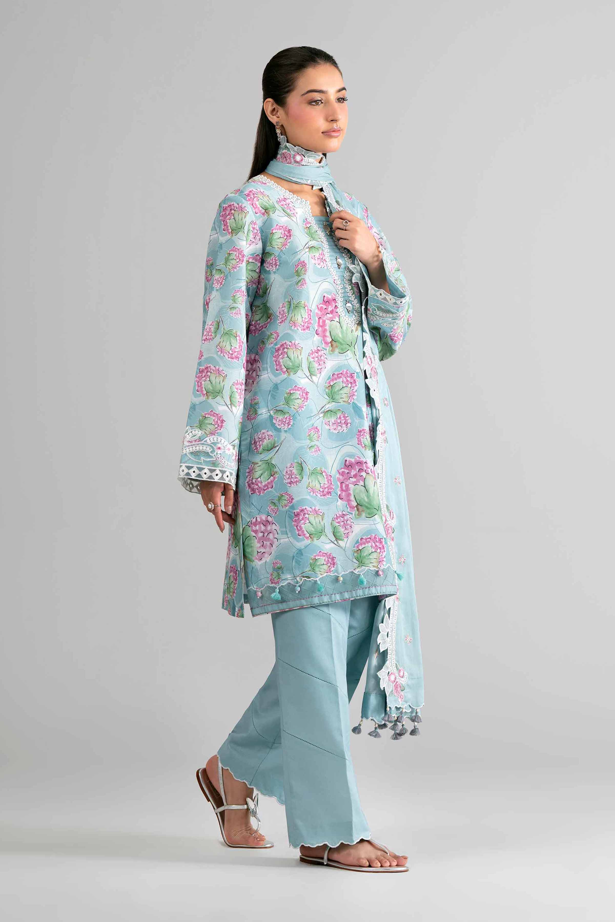 3 Piece - Printed Embroidered Suit - 42601728 for Women - Unstitched Collection | Nishat | Shop Online