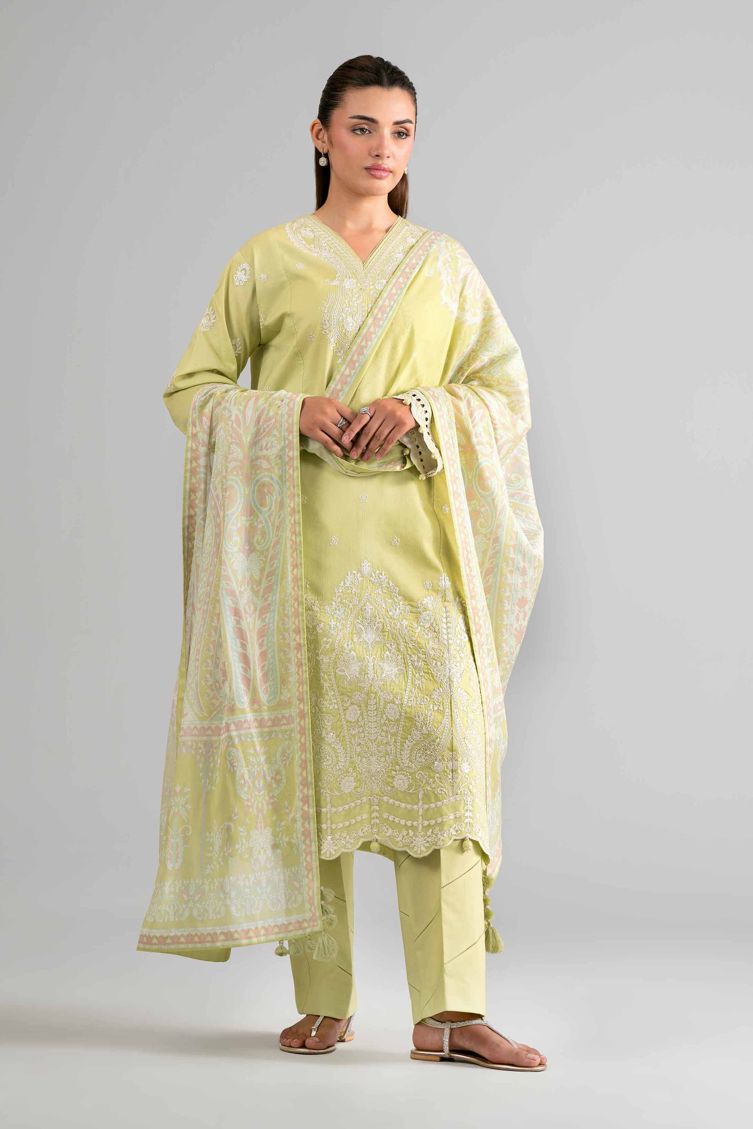 3 Piece - Digital Printed Embroidered Suit - 42601729 for Women - Unstitched Collection | Nishat | Shop Online