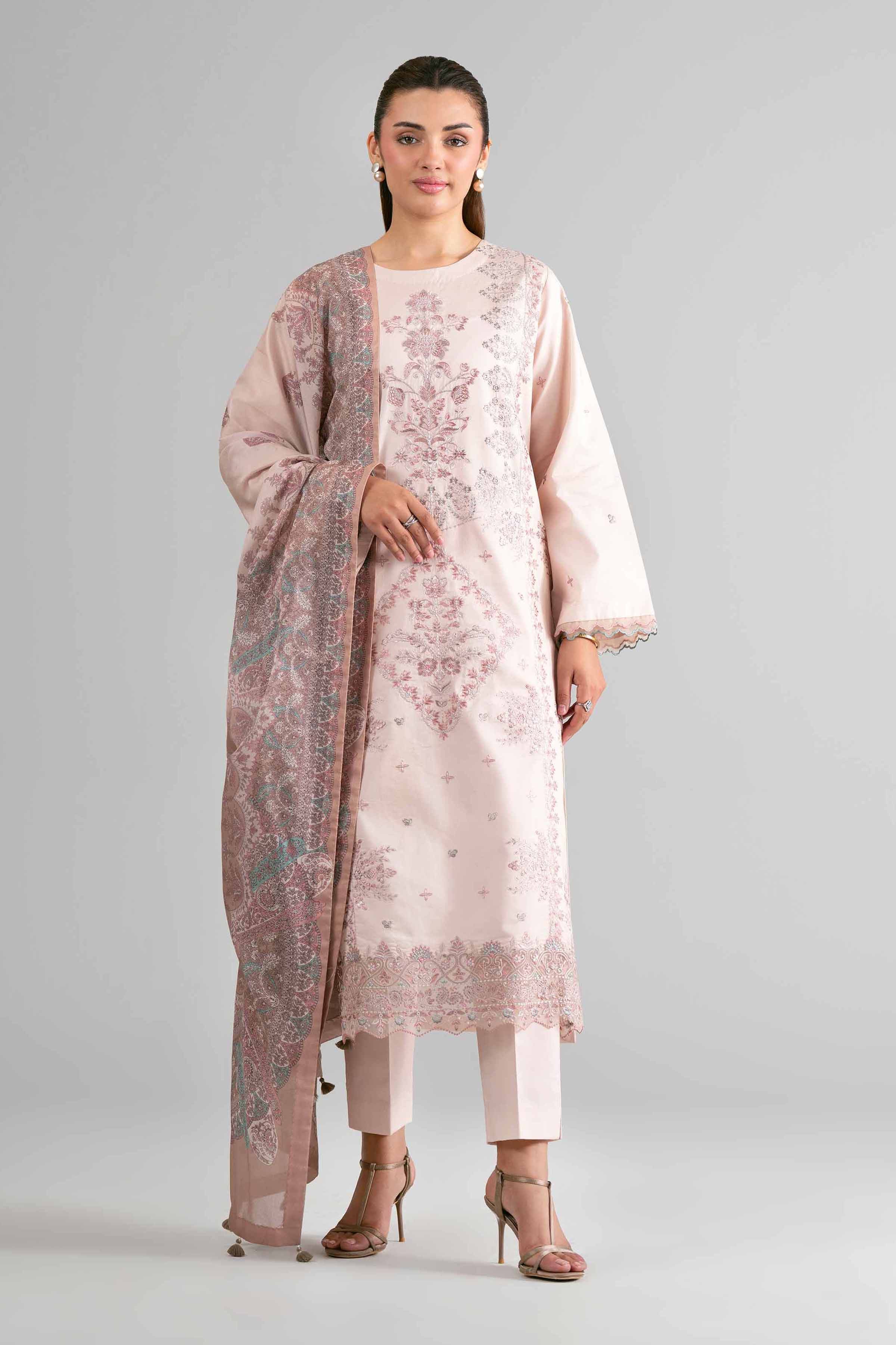 3 Piece - Digital Printed Embroidered Suit - 42601732 for Women - Unstitched Collection | Nishat | Shop Online