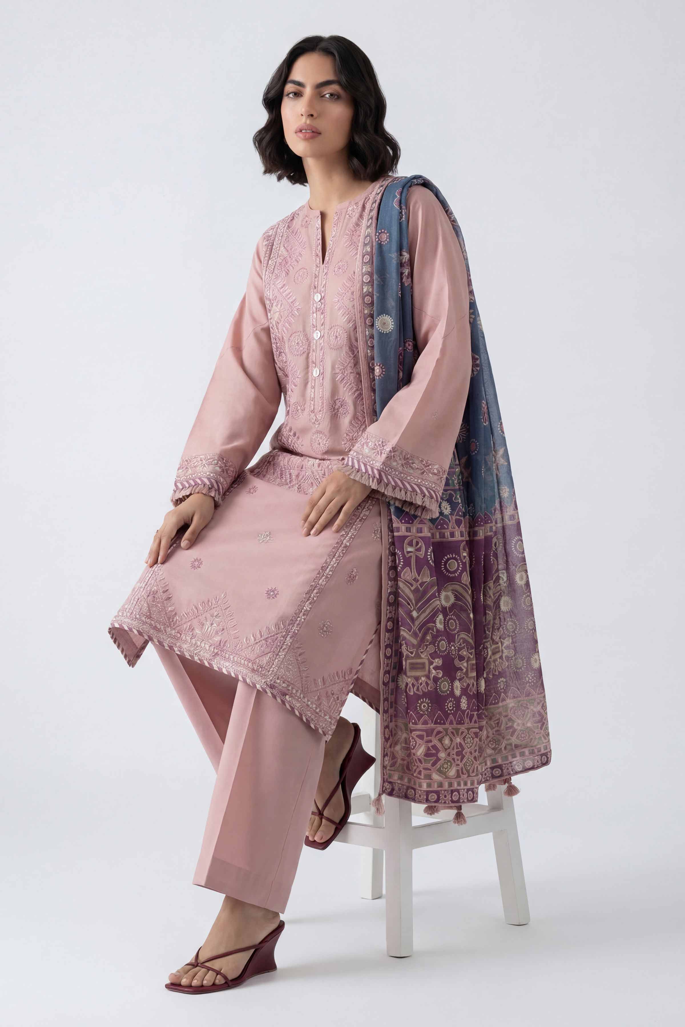 3 Piece - Digital Printed Embroidered Suit - 42601734 for Women - Unstitched Collection | Nishat | Shop Online
