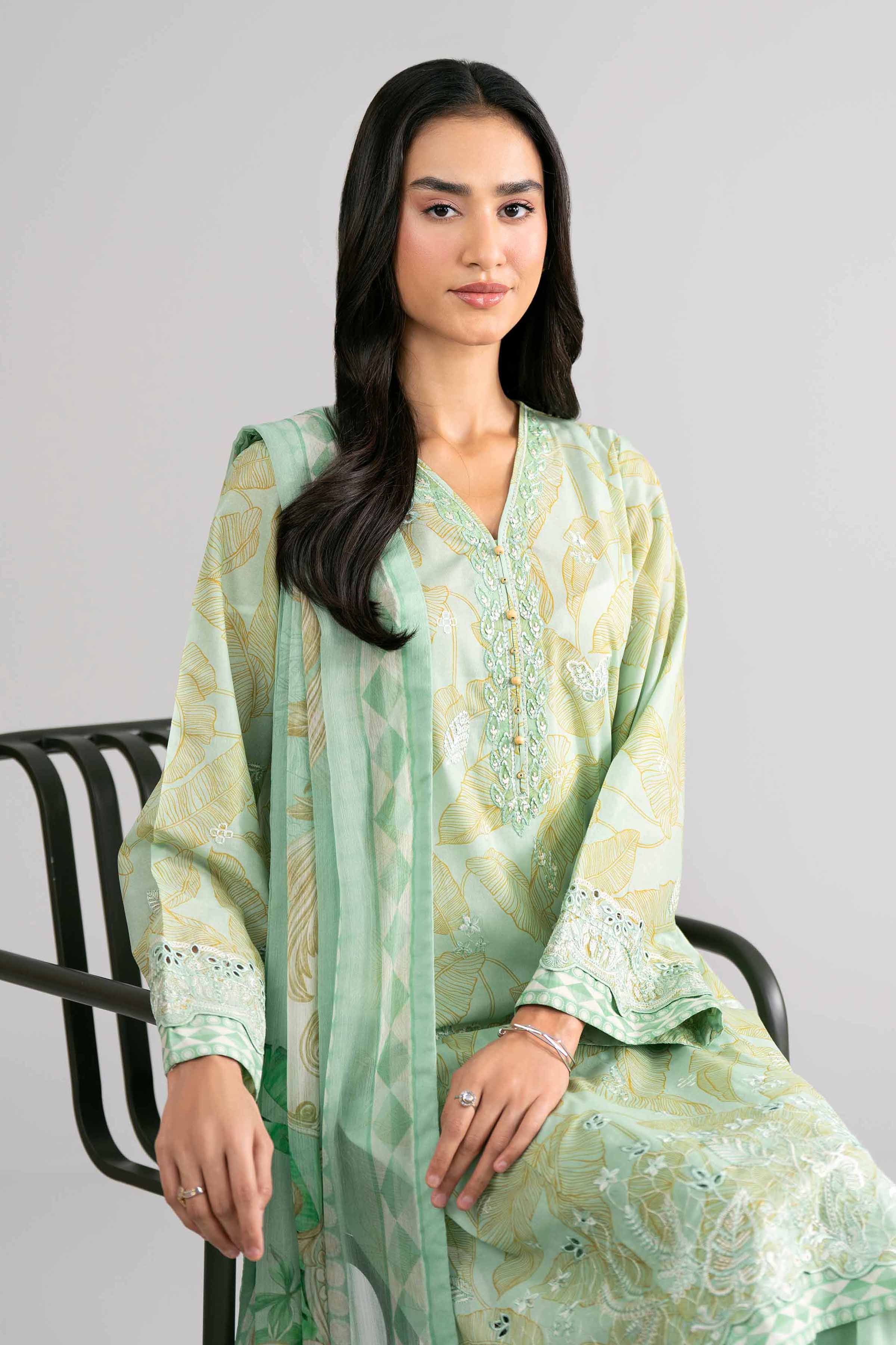 3 Piece - Digital Printed Embroidered Suit - 42601742 for Women - Unstitched Collection | Nishat | Shop Online