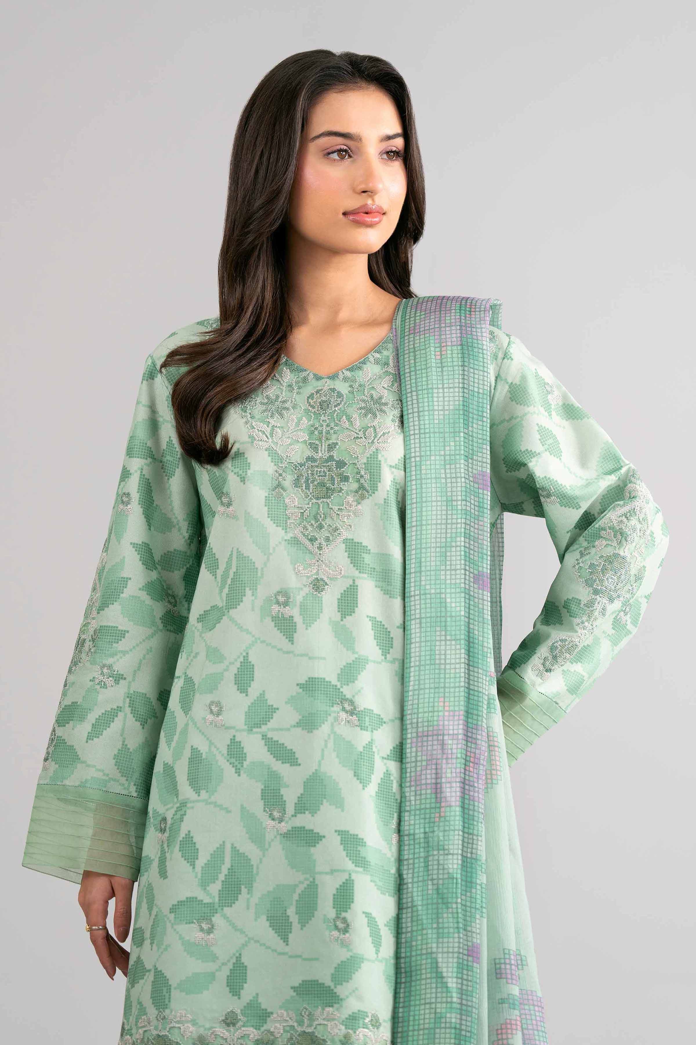 3 Piece - Digital Printed Embroidered Suit - 42601743 for Women - Unstitched Collection | Nishat | Shop Online