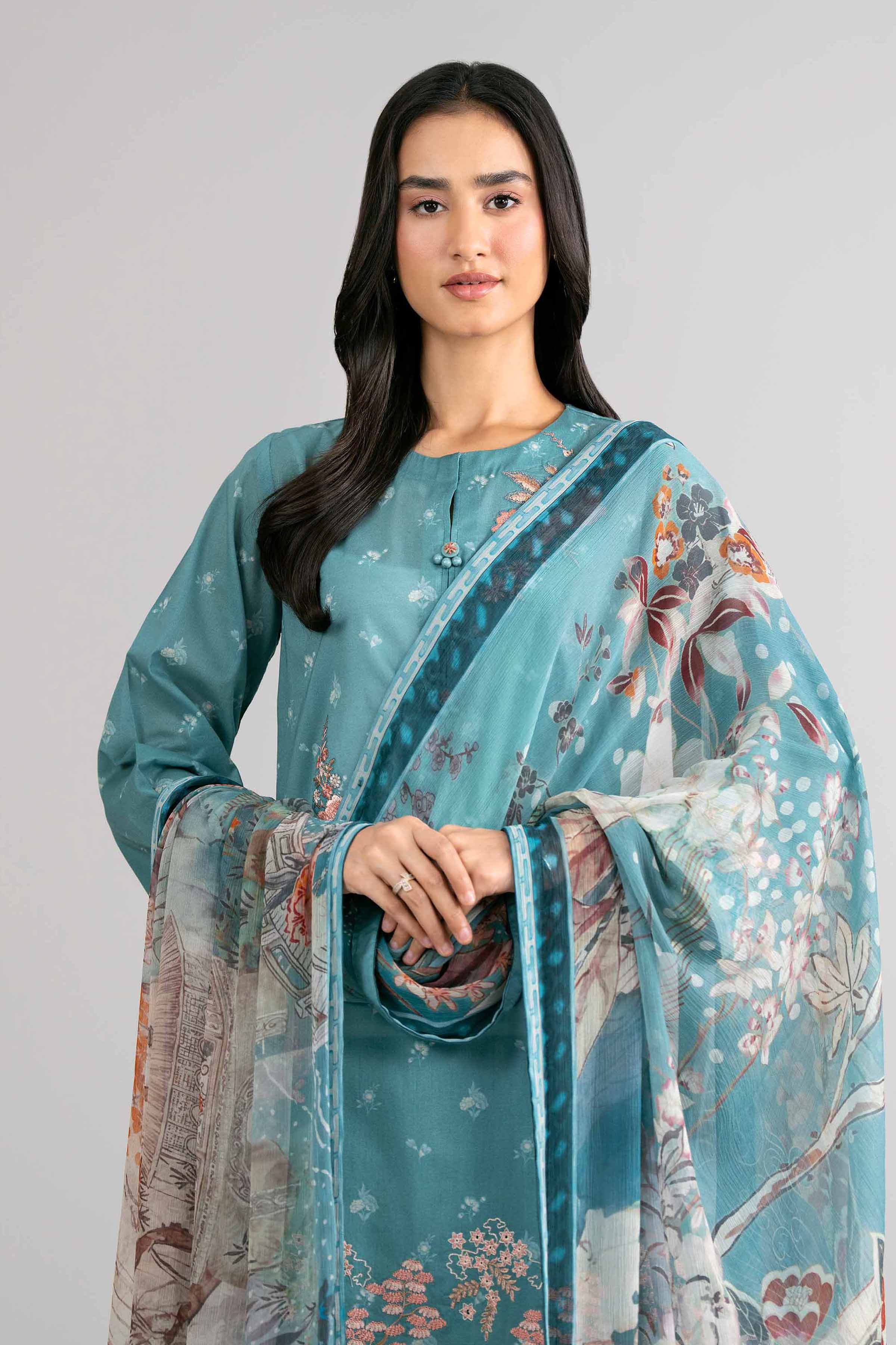 3 Piece - Digital Printed Embroidered Suit - 42601748 for Women - Unstitched Collection | Nishat | Shop Online
