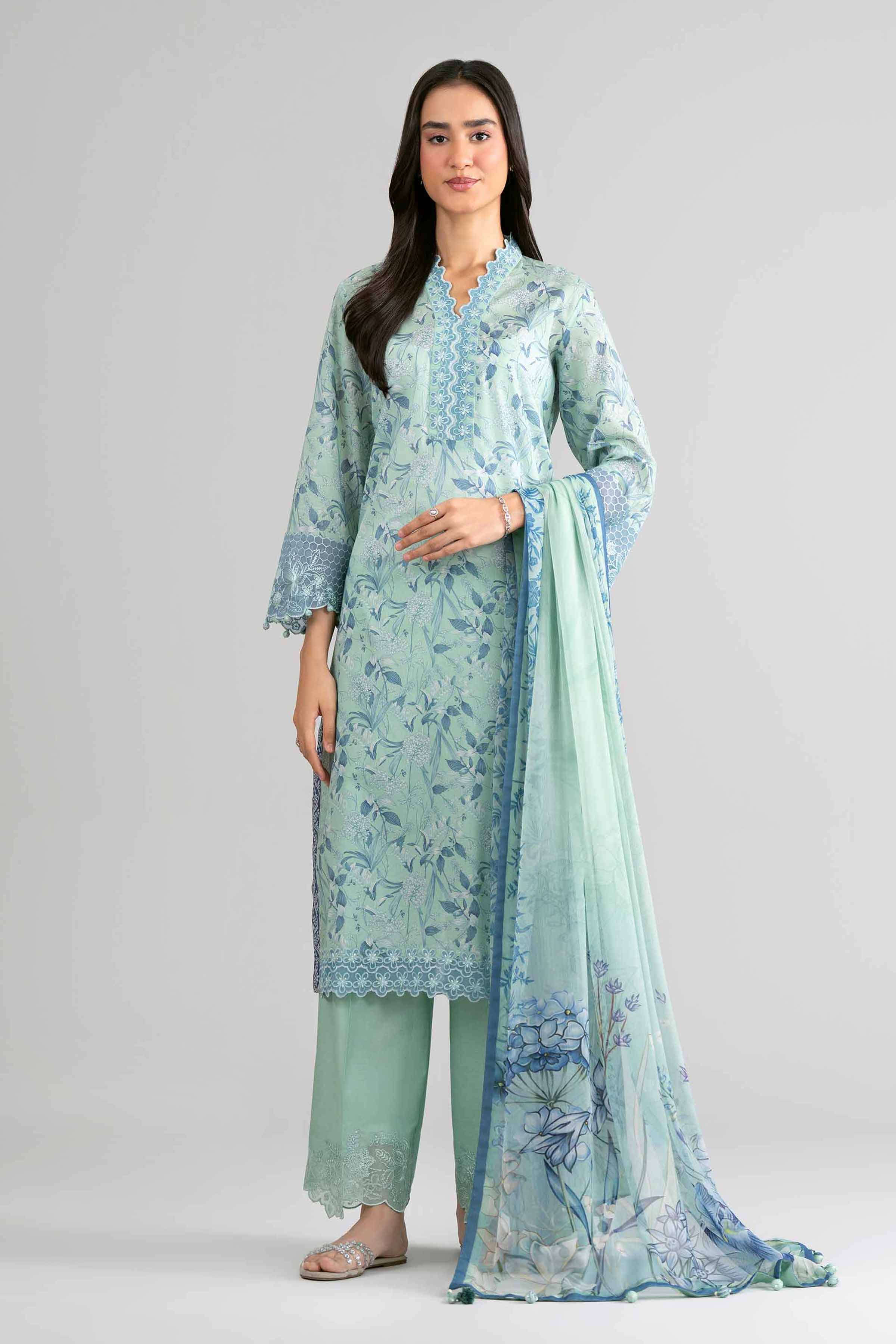3 Piece - Digital Printed Embroidered Suit - 42601751 for Women - Unstitched Collection | Nishat | Shop Online