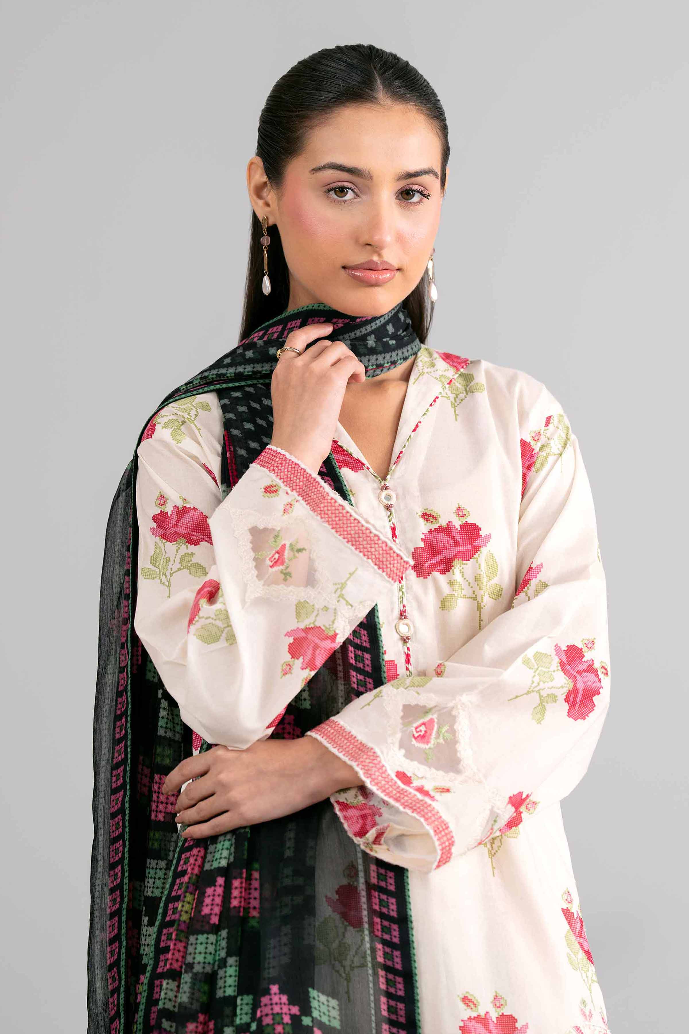 3 Piece - Digital Printed Embroidered Suit - 42601753 for Women - Unstitched Collection | Nishat | Shop Online