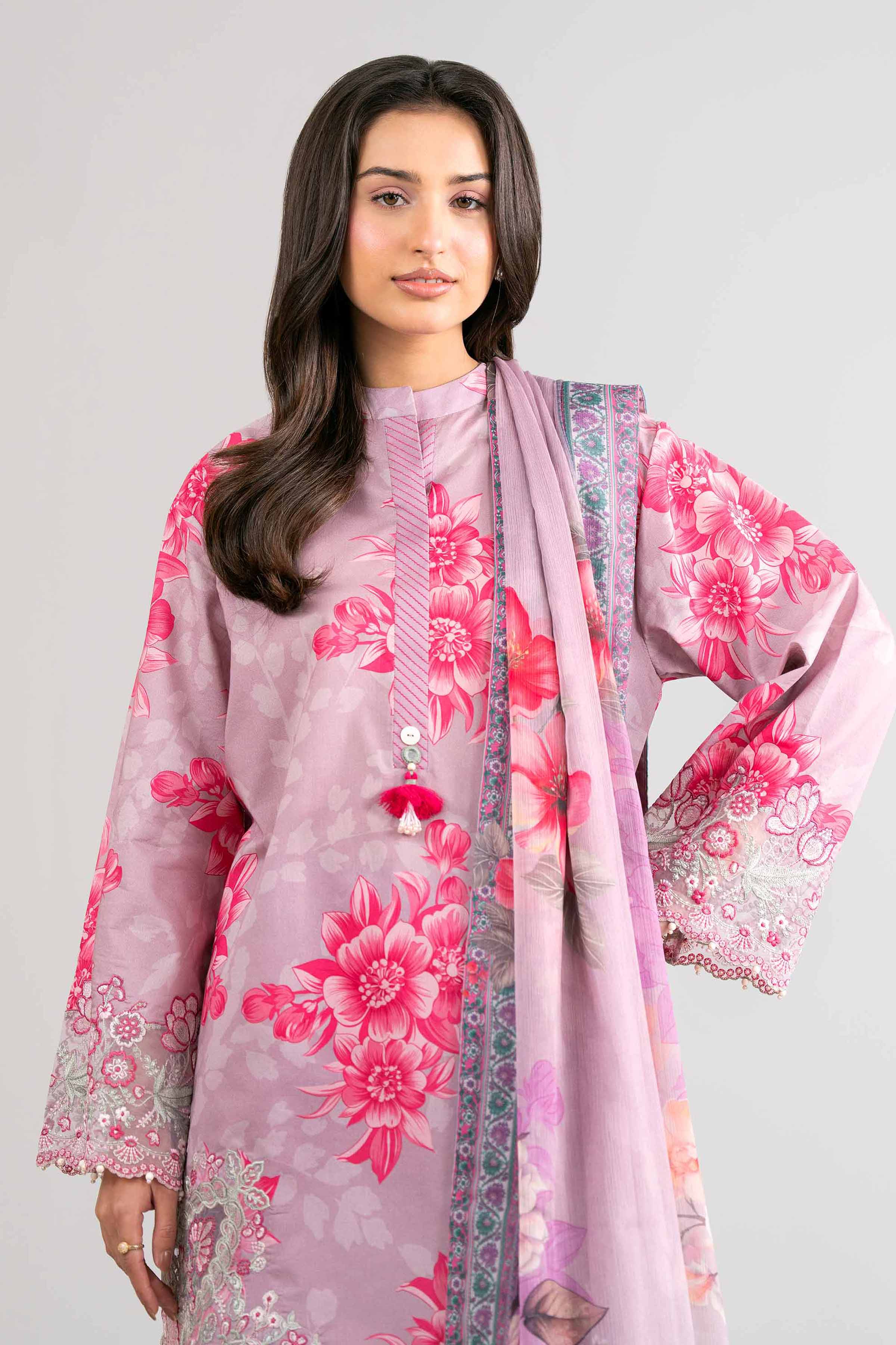 3 Piece - Digital Printed Embroidered Suit - 42601754 for Women - Unstitched Collection | Nishat | Shop Online