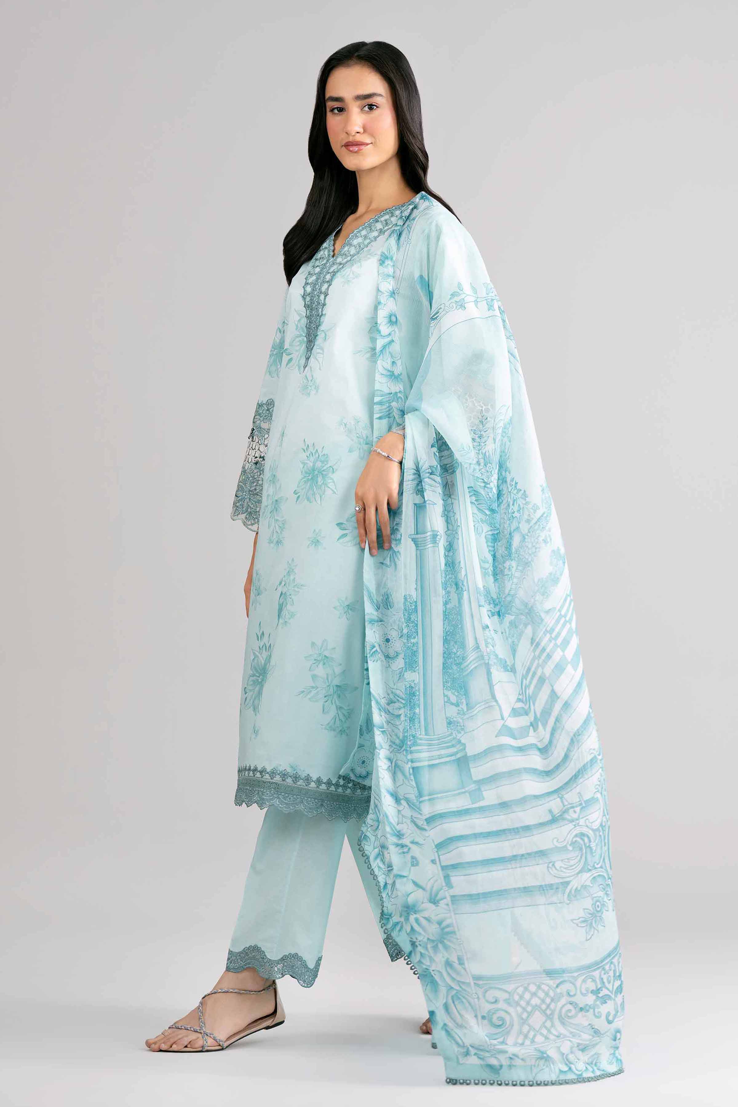 3 Piece - Digital Printed Embroidered Suit - 42601755 for Women - Unstitched Collection | Nishat | Shop Online